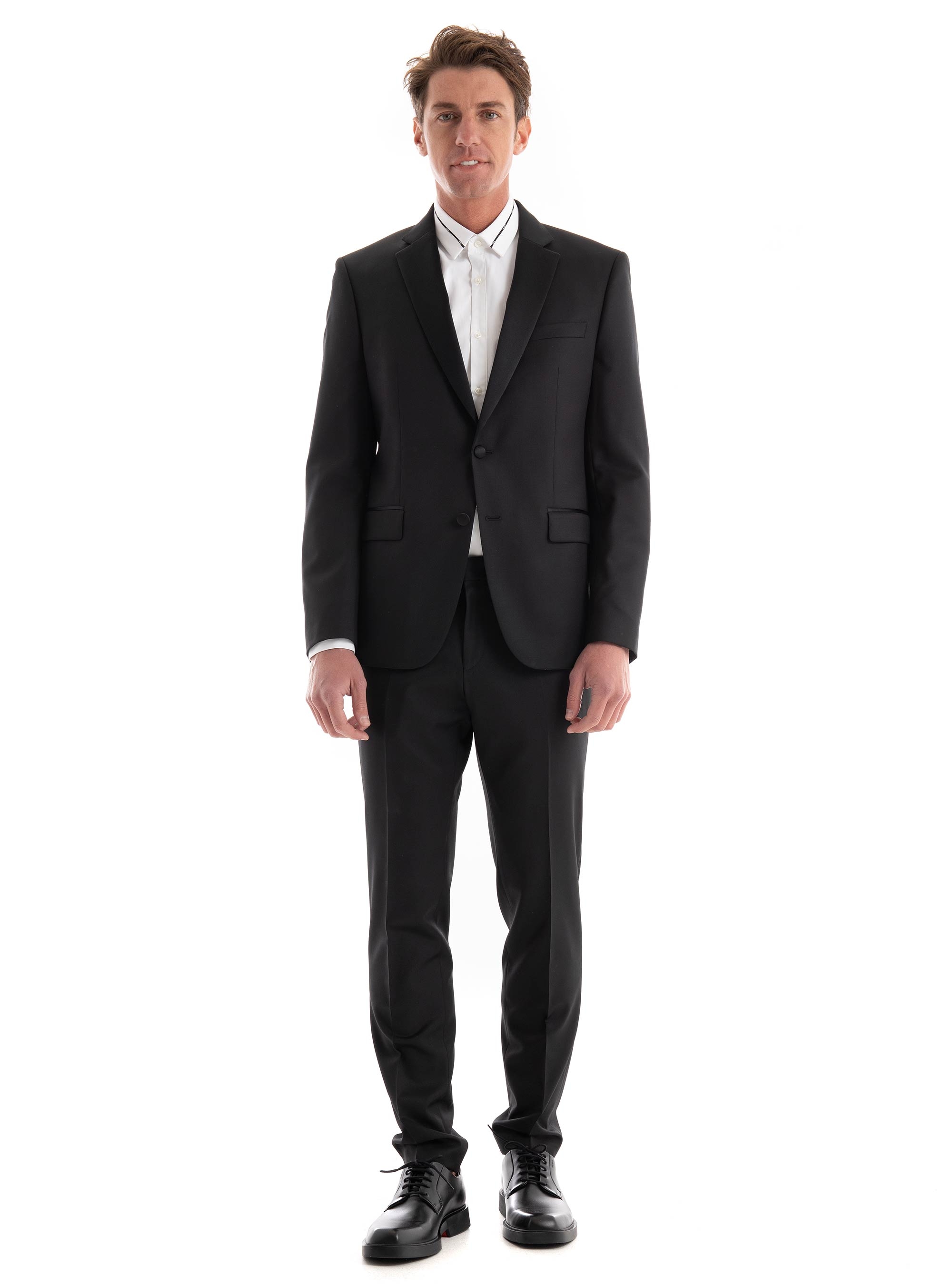 BOSS Extra Slim Fit Virgin Wool Trousers H-Wenten-B1 - Black