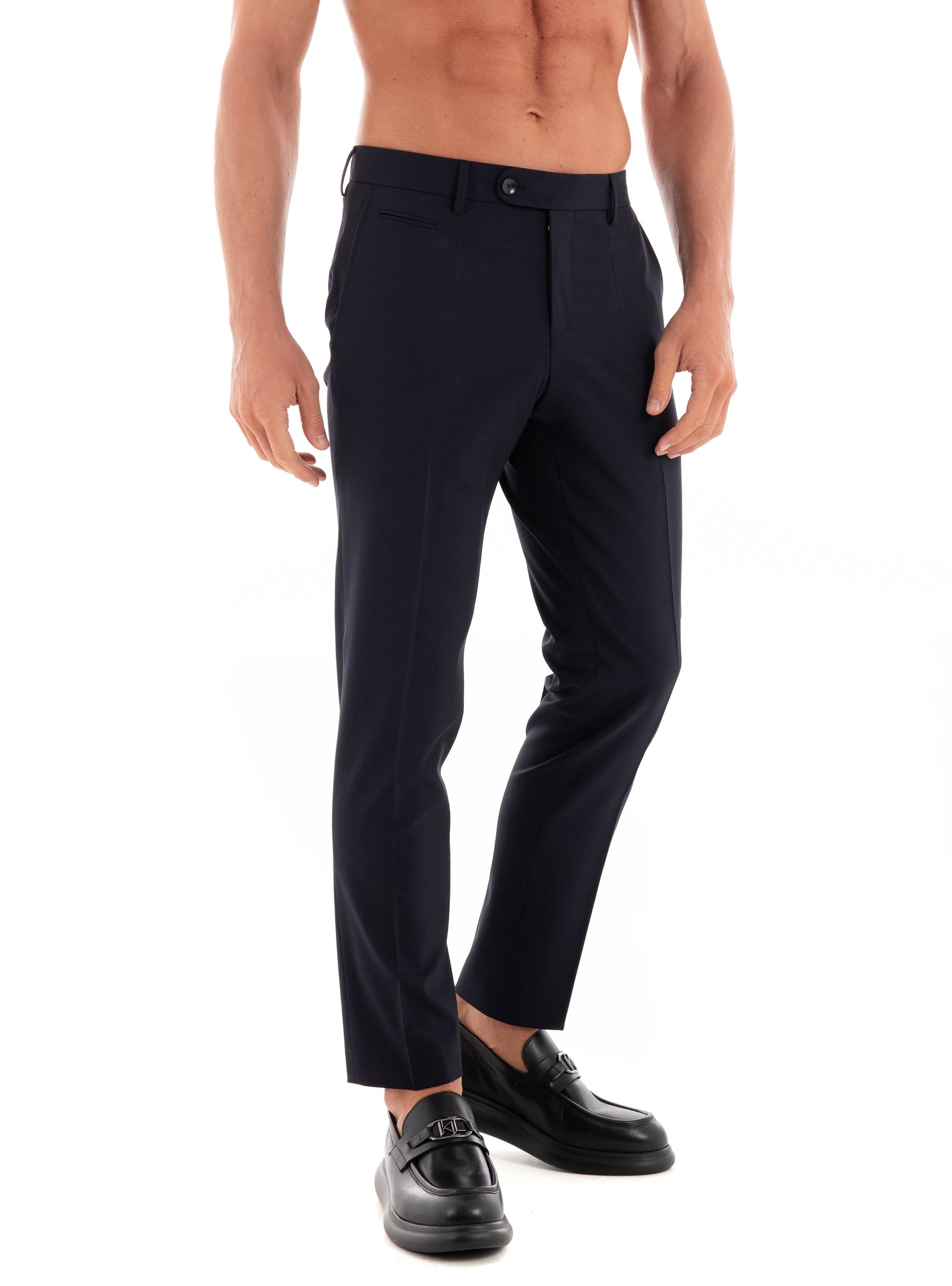 BOSS Slim Fit Trousers H-Genius-243 - Dark Blue