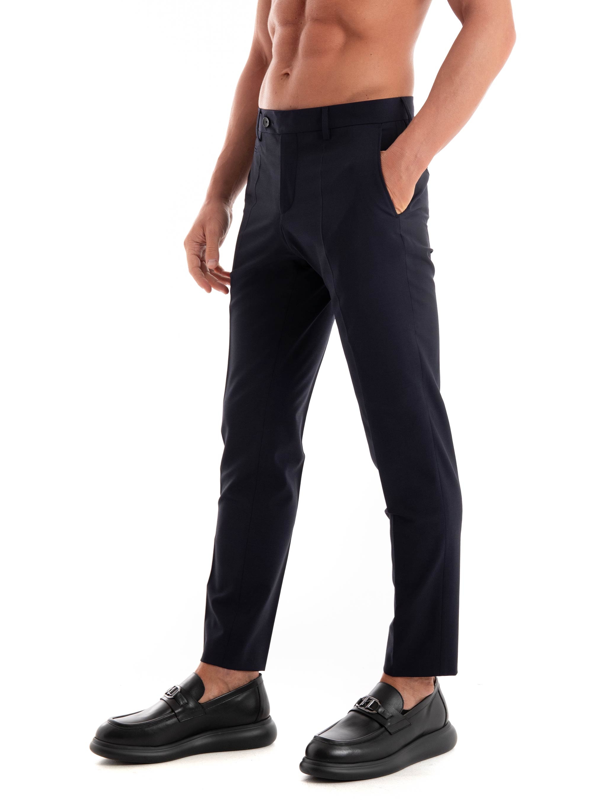 BOSS Slim Fit Trousers H-Genius-243 - Dark Blue