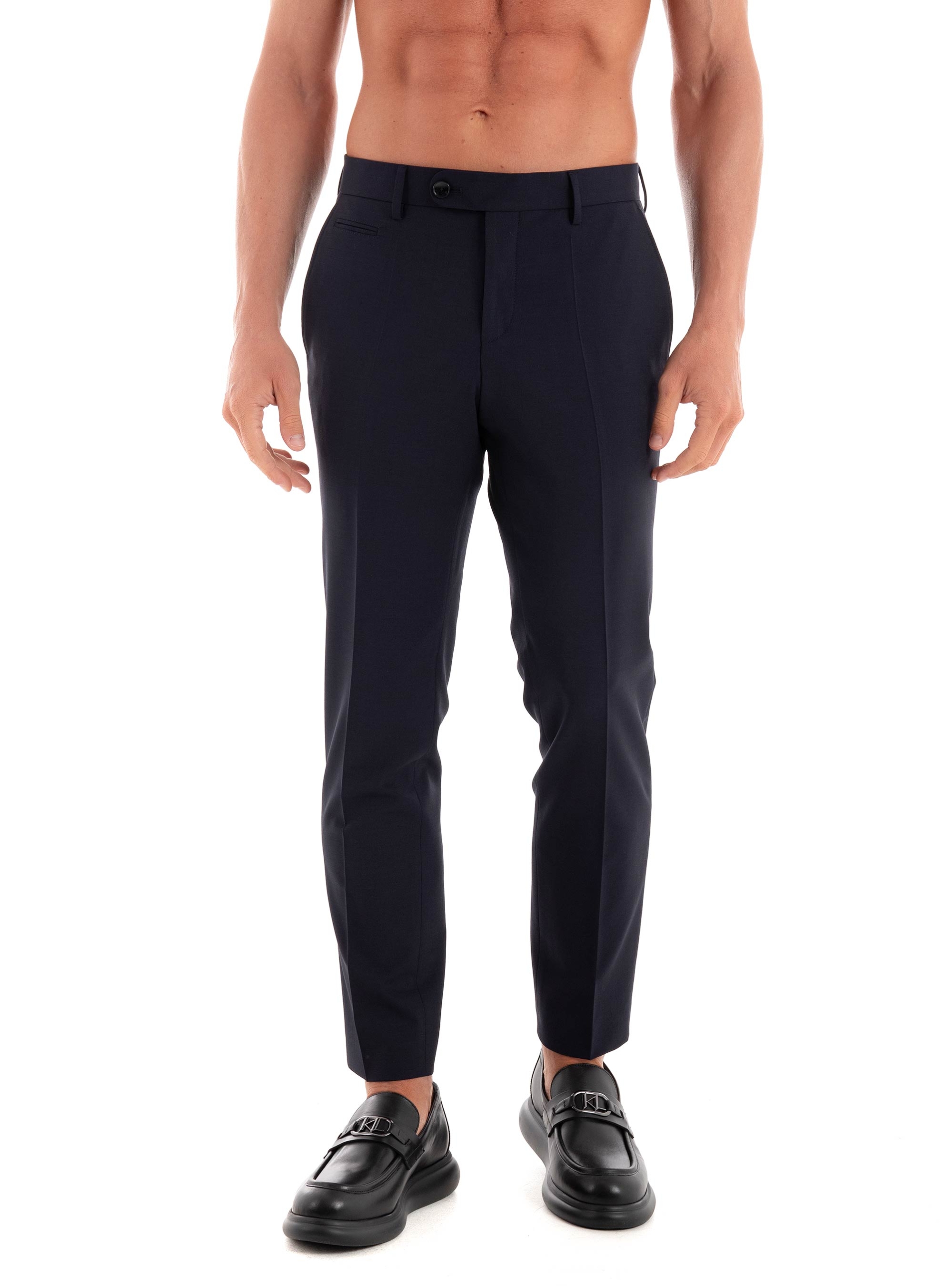 BOSS Slim Fit Trousers H-Genius-243 - Dark Blue