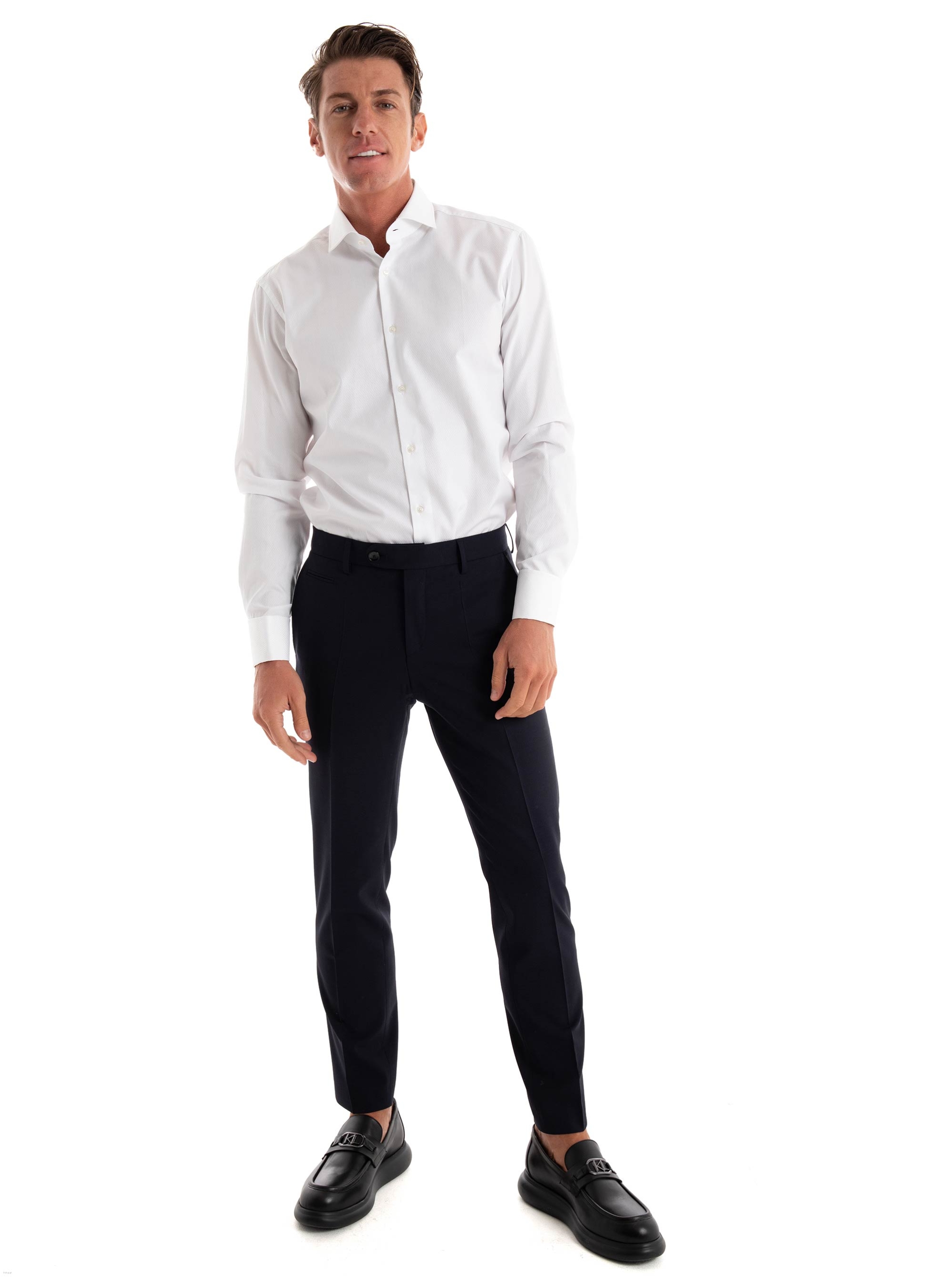 BOSS Slim Fit Trousers H-Genius-243 - Dark Blue