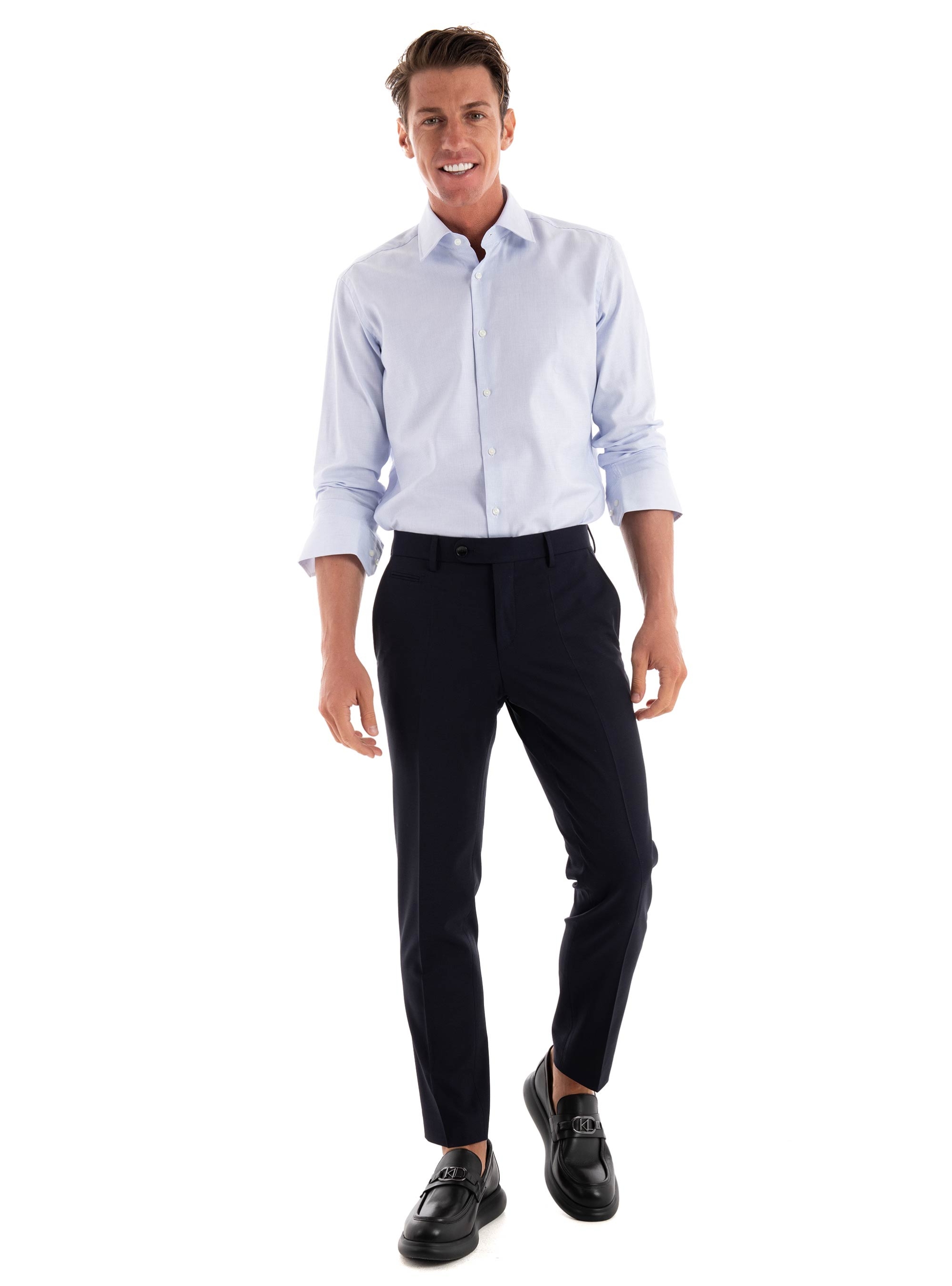 BOSS Slim Fit Trousers H-Genius-243 - Dark Blue