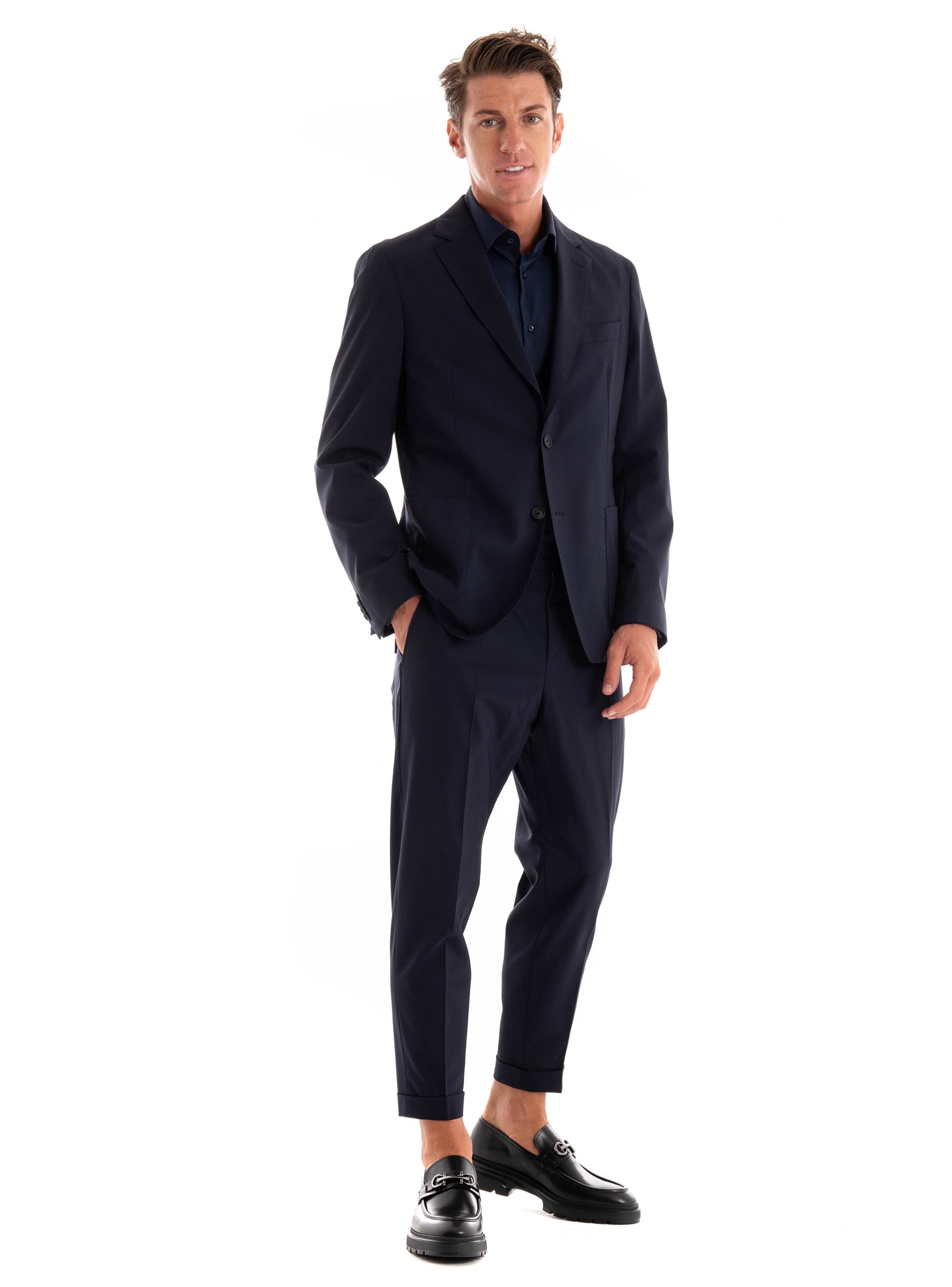 BOSS Sim Fit Performance Stretch Wool Blazer P-Hanry-MDL-WG-243 - Dark Blue