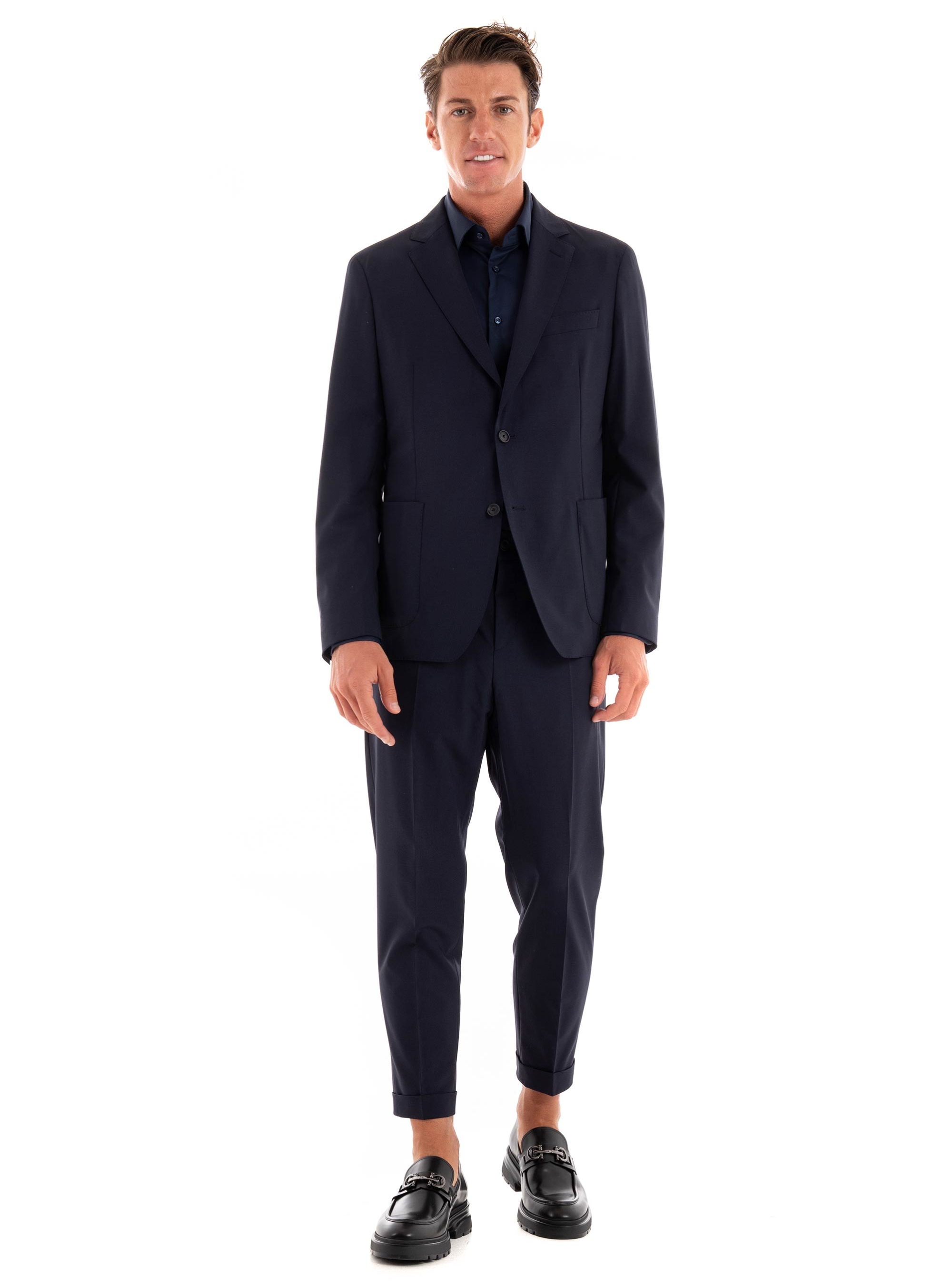 BOSS Sim Fit Performance Stretch Wool Blazer P-Hanry-MDL-WG-243 - Dark Blue
