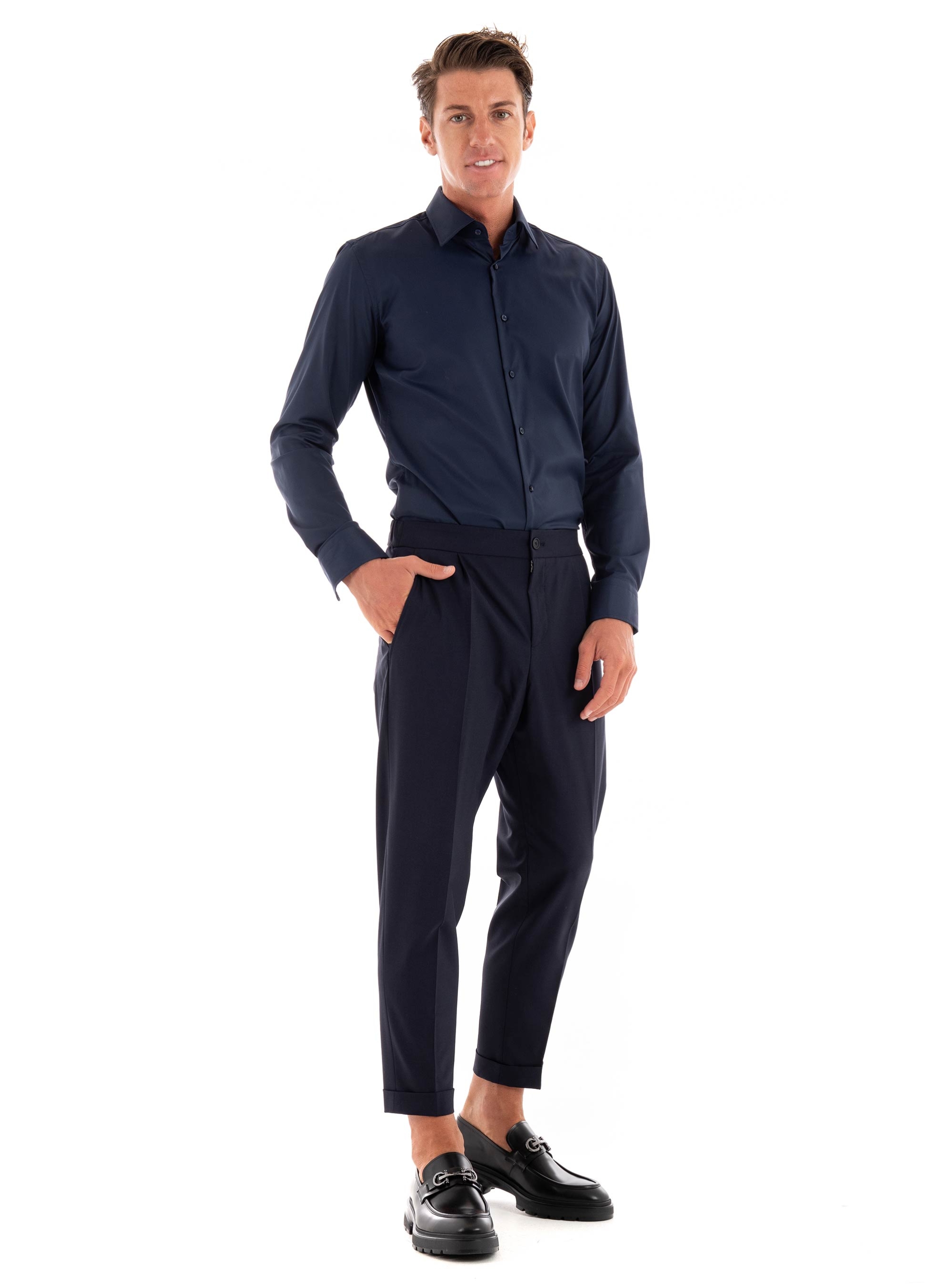 BOSS Tapered Fit Trousers P-Prian-PL-CW-WG-243 - Dark Blue