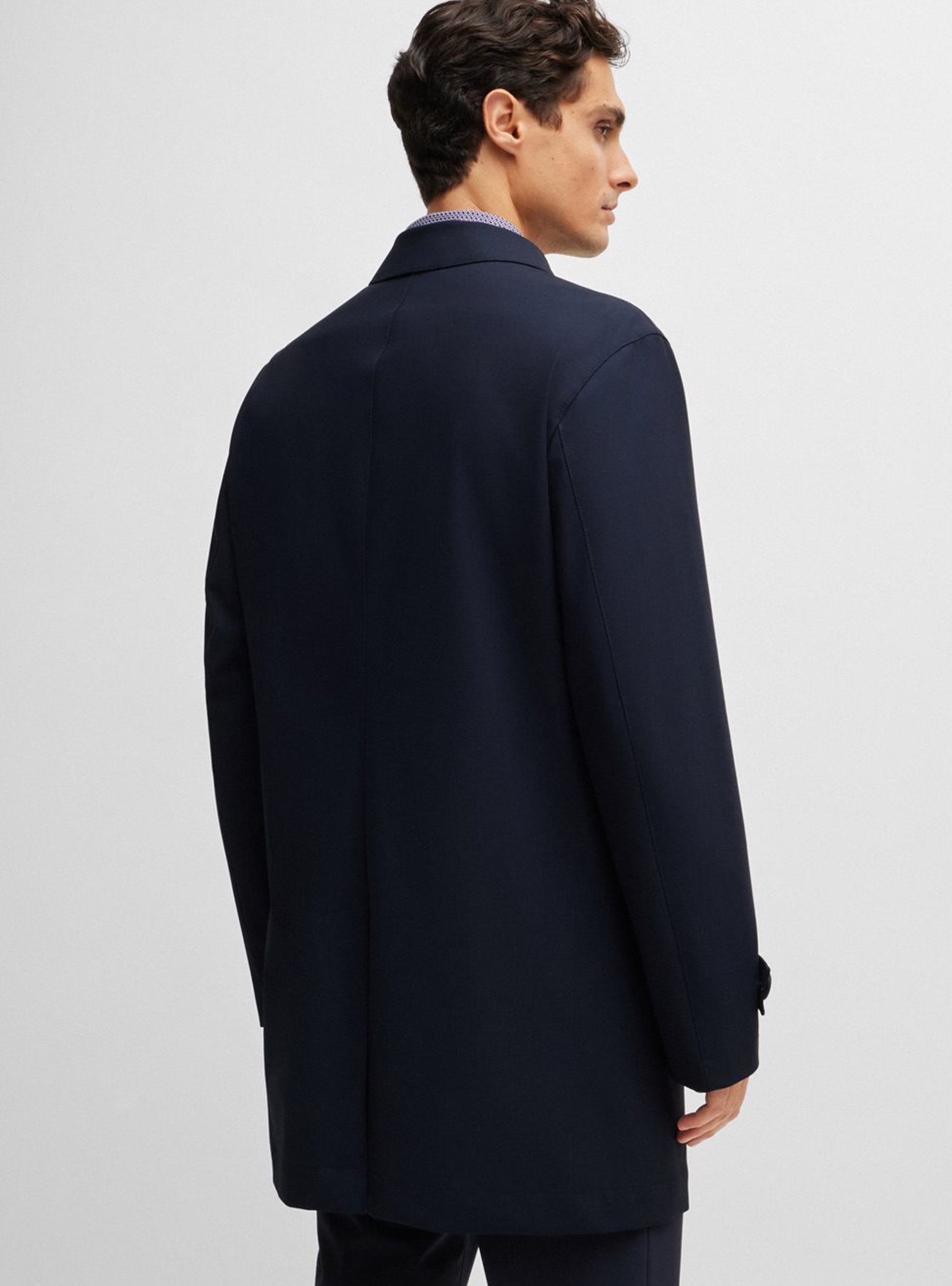 BOSS Waterproof Wool Coat P-Jared-MDL-243 - Dark Blue