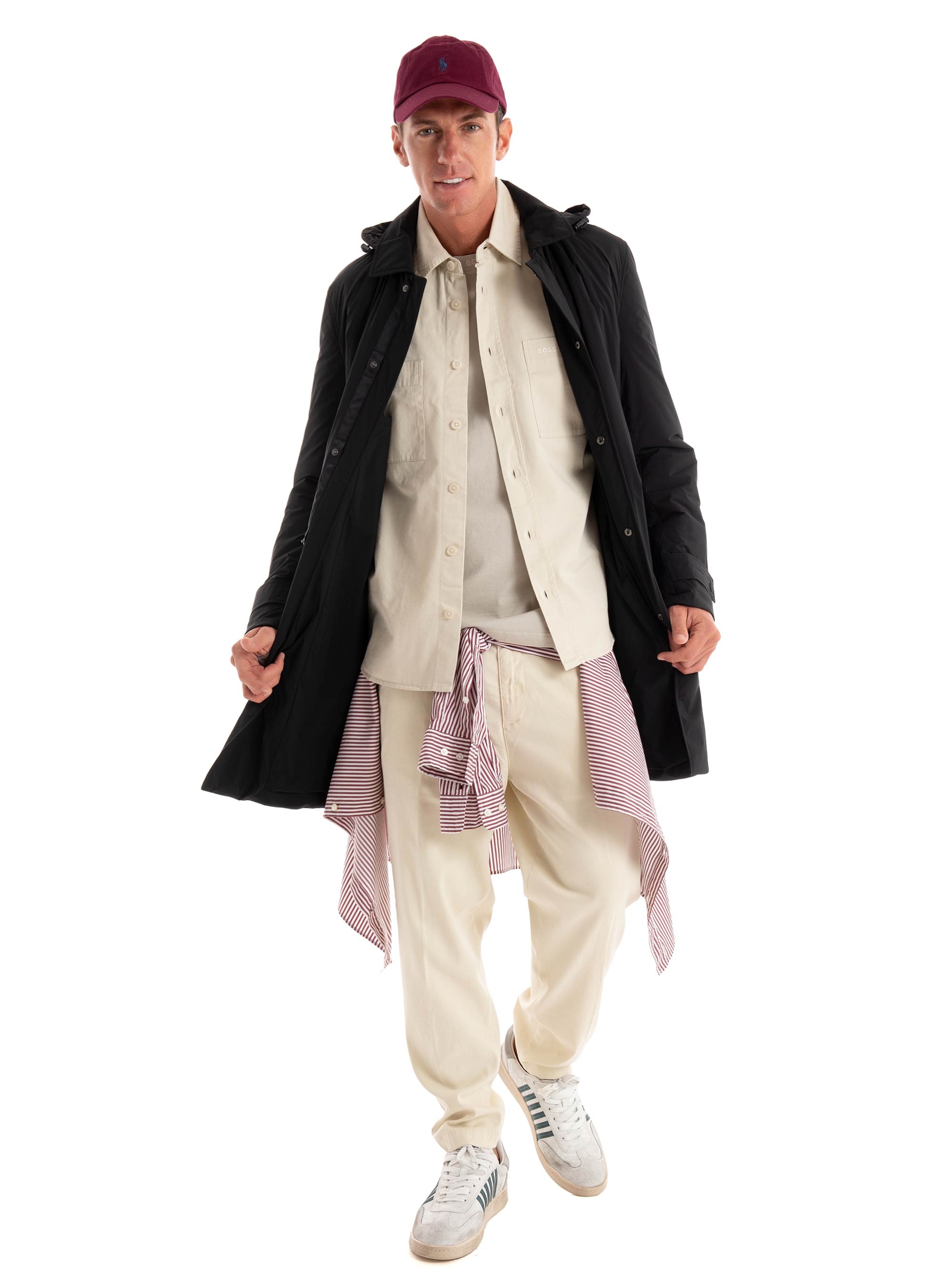 BOSS Tapered Fit Trousers C-Perin-CW - Ecru