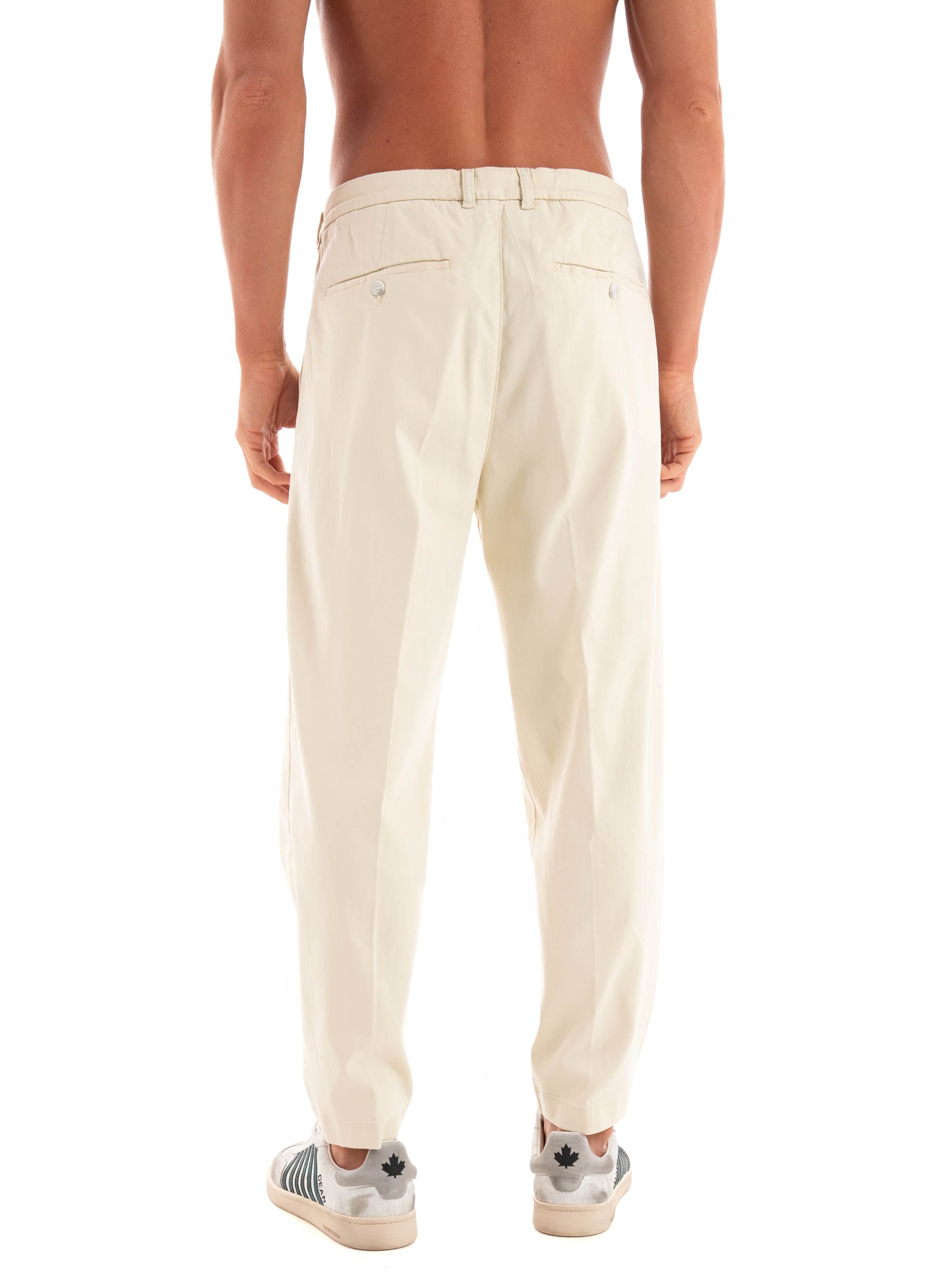 BOSS Tapered Fit Trousers C-Perin-CW - Ecru