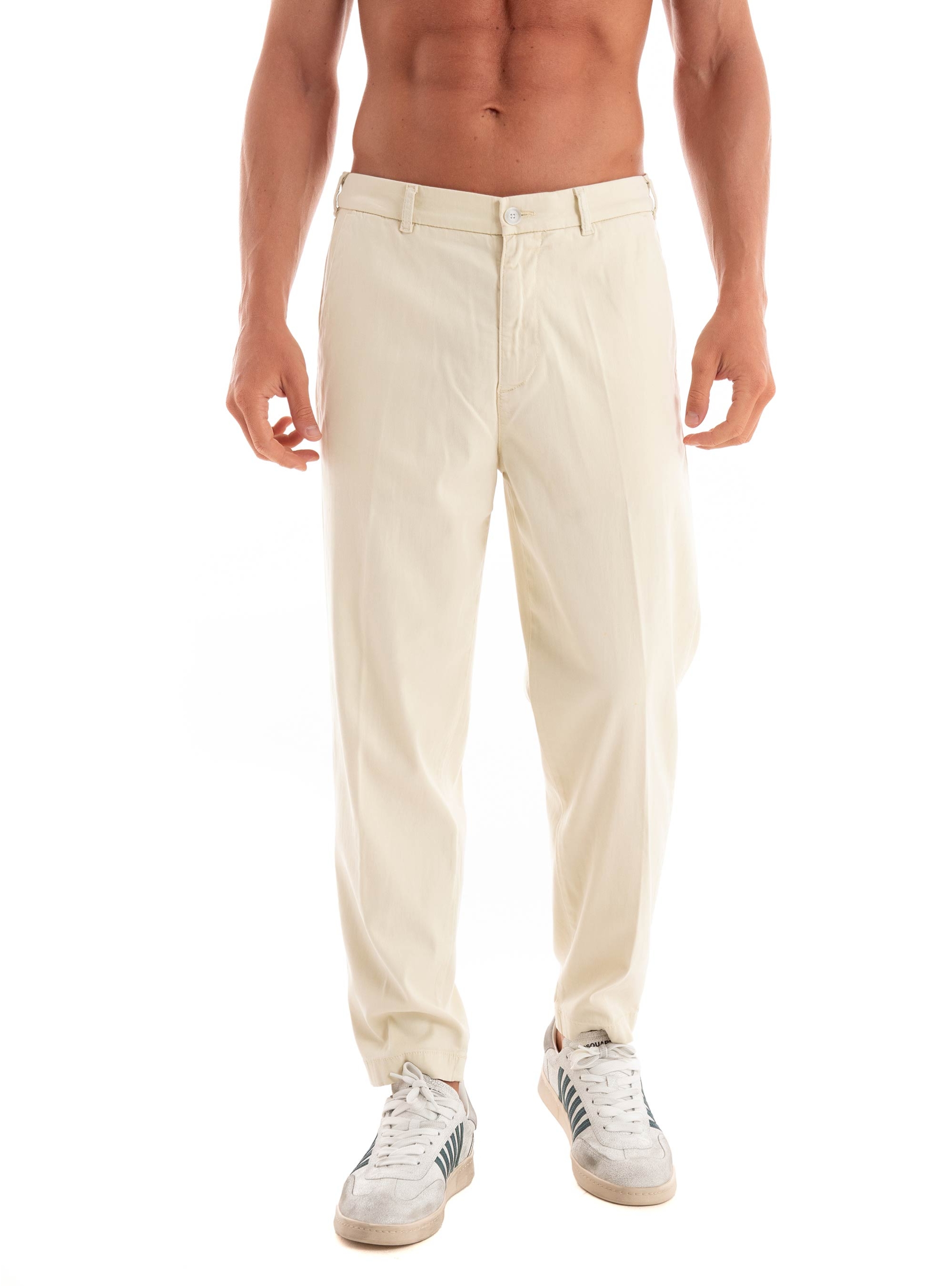 BOSS Tapered Fit Trousers C-Perin-CW - Ecru