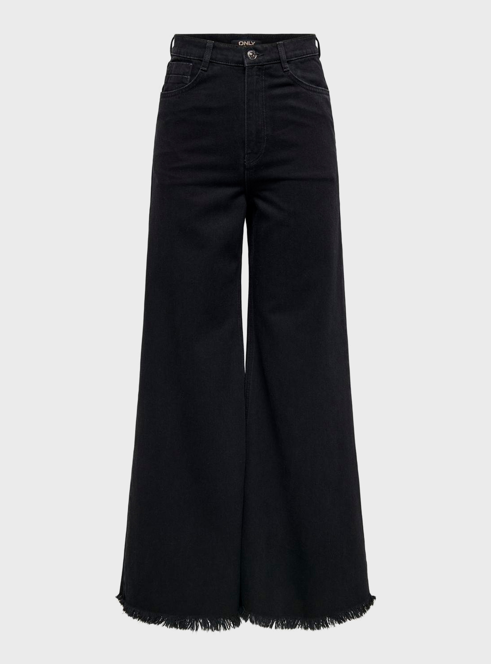 Only Hope Baggy Loose High Waist Wide Jeans - Black