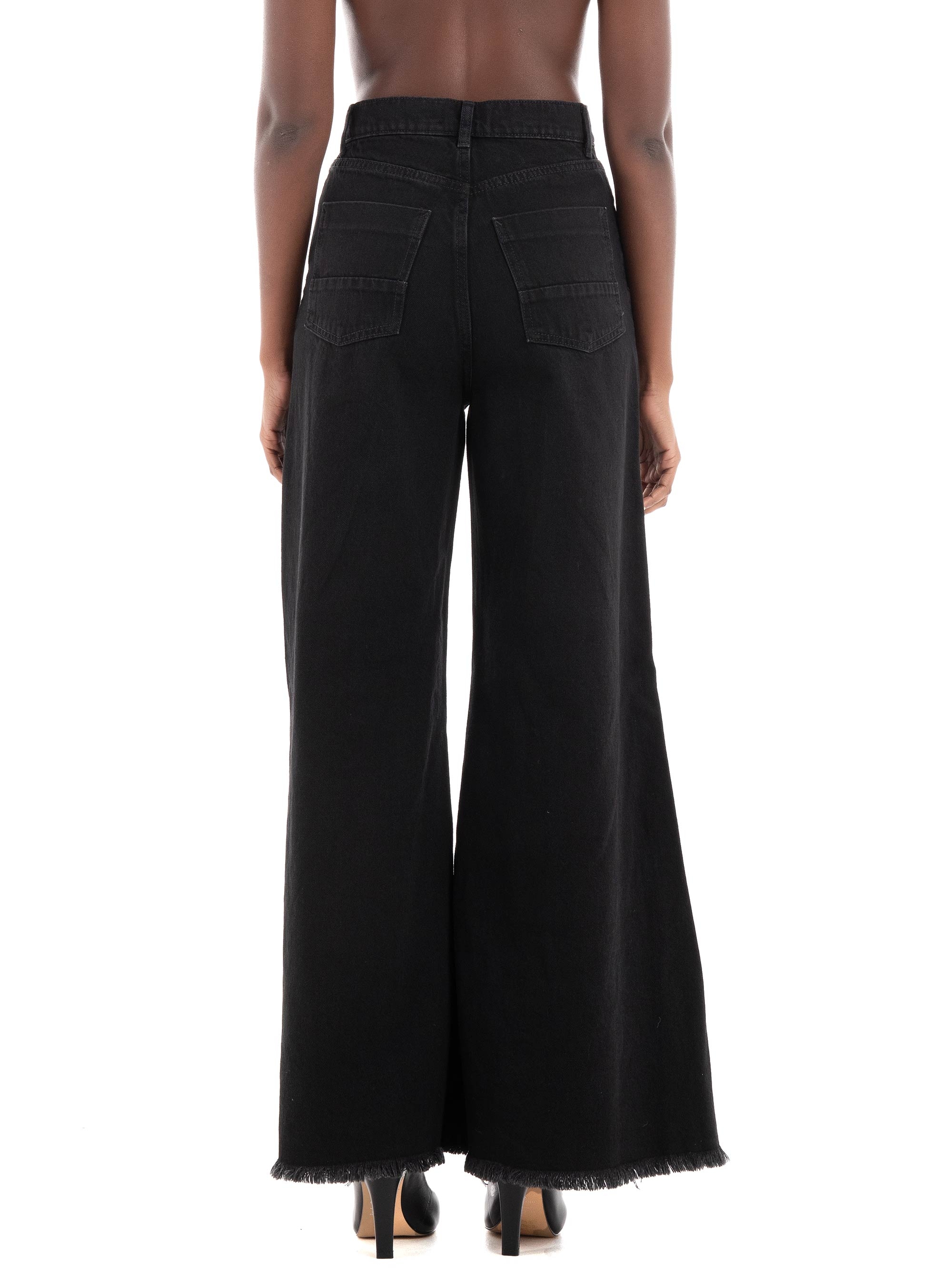 Only Hope Baggy Loose High Waist Wide Jeans - Black