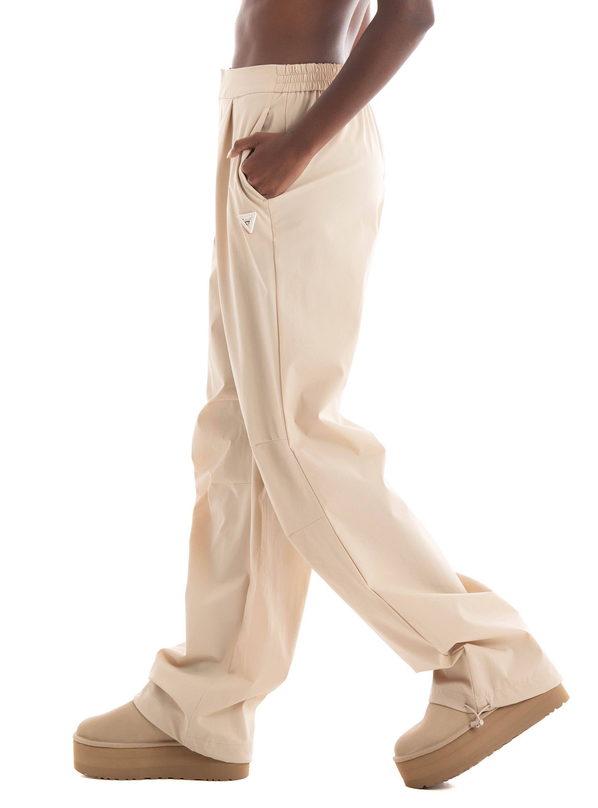 Guess Aurlie Wide Leg Pants - Taupe