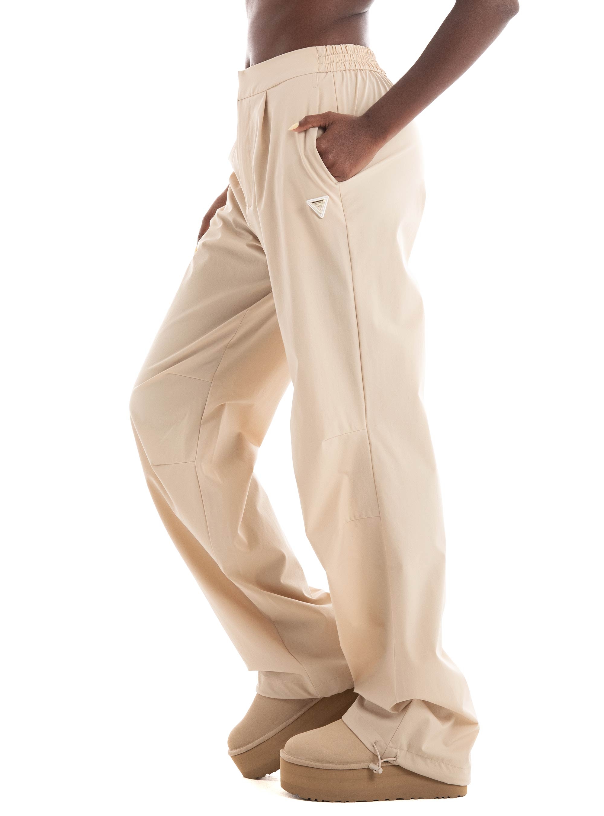 Guess Aurlie Wide Leg Pants - Taupe