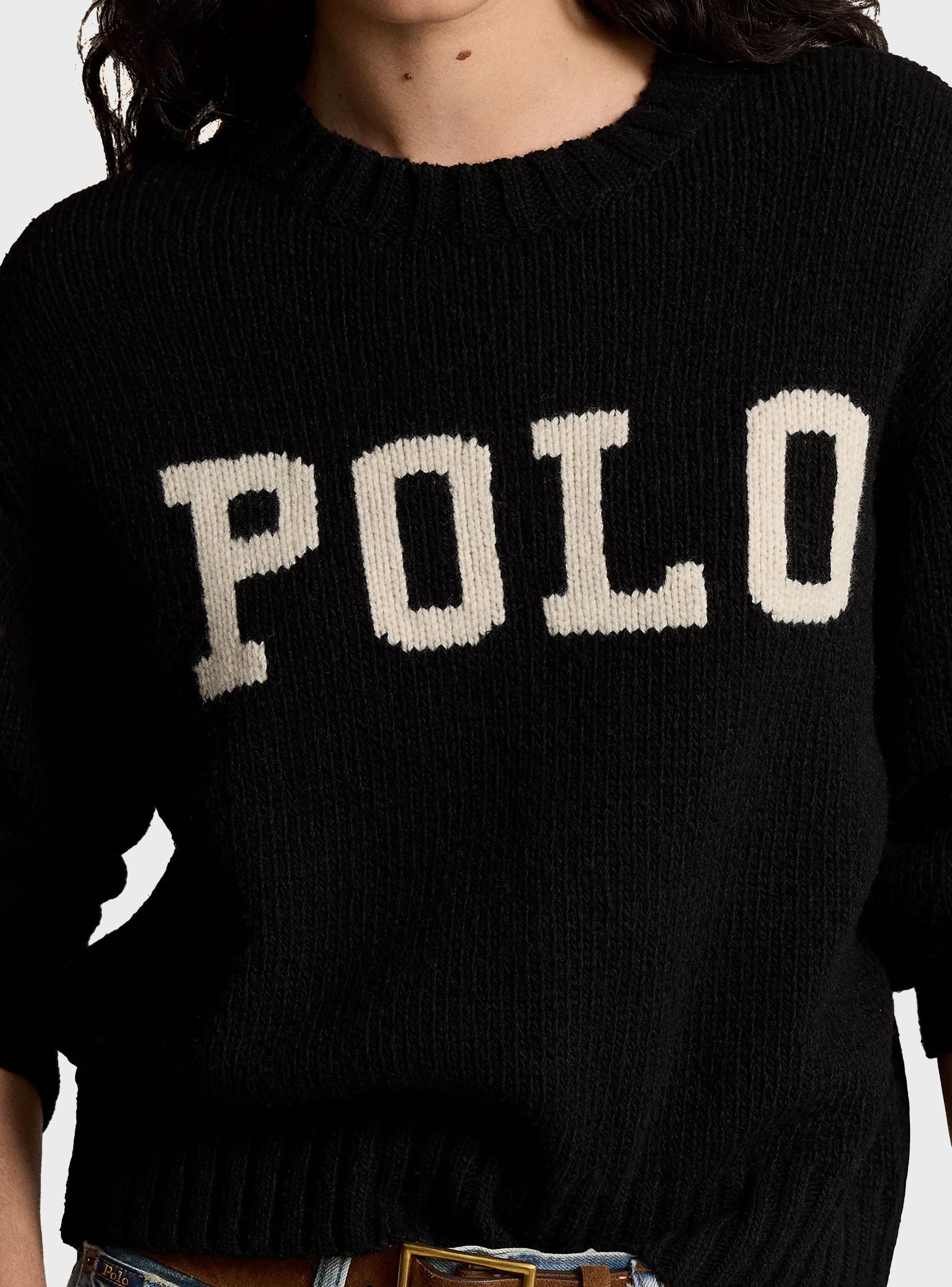 Polo Ralph Lauren Logo Crewneck Jumper - Black