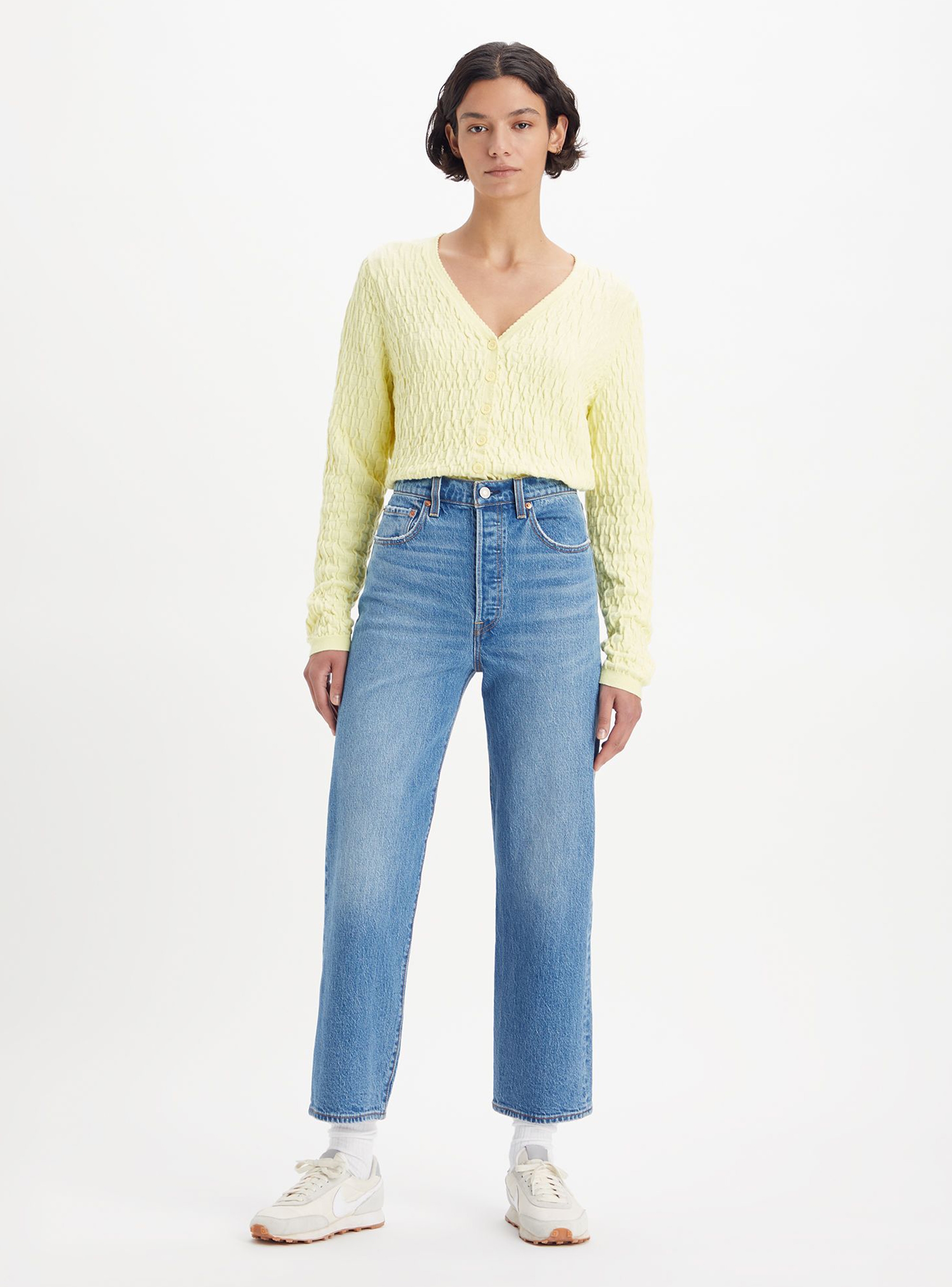 Levi's Ribcage Straight Ankle Jeans - Medium Aged Denim