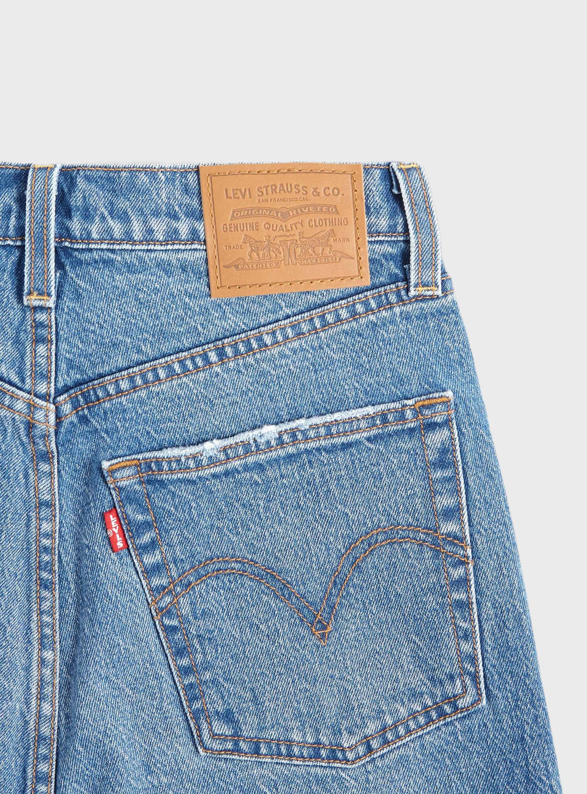 Levi's Ribcage Straight Ankle Jeans - Medium Aged Denim