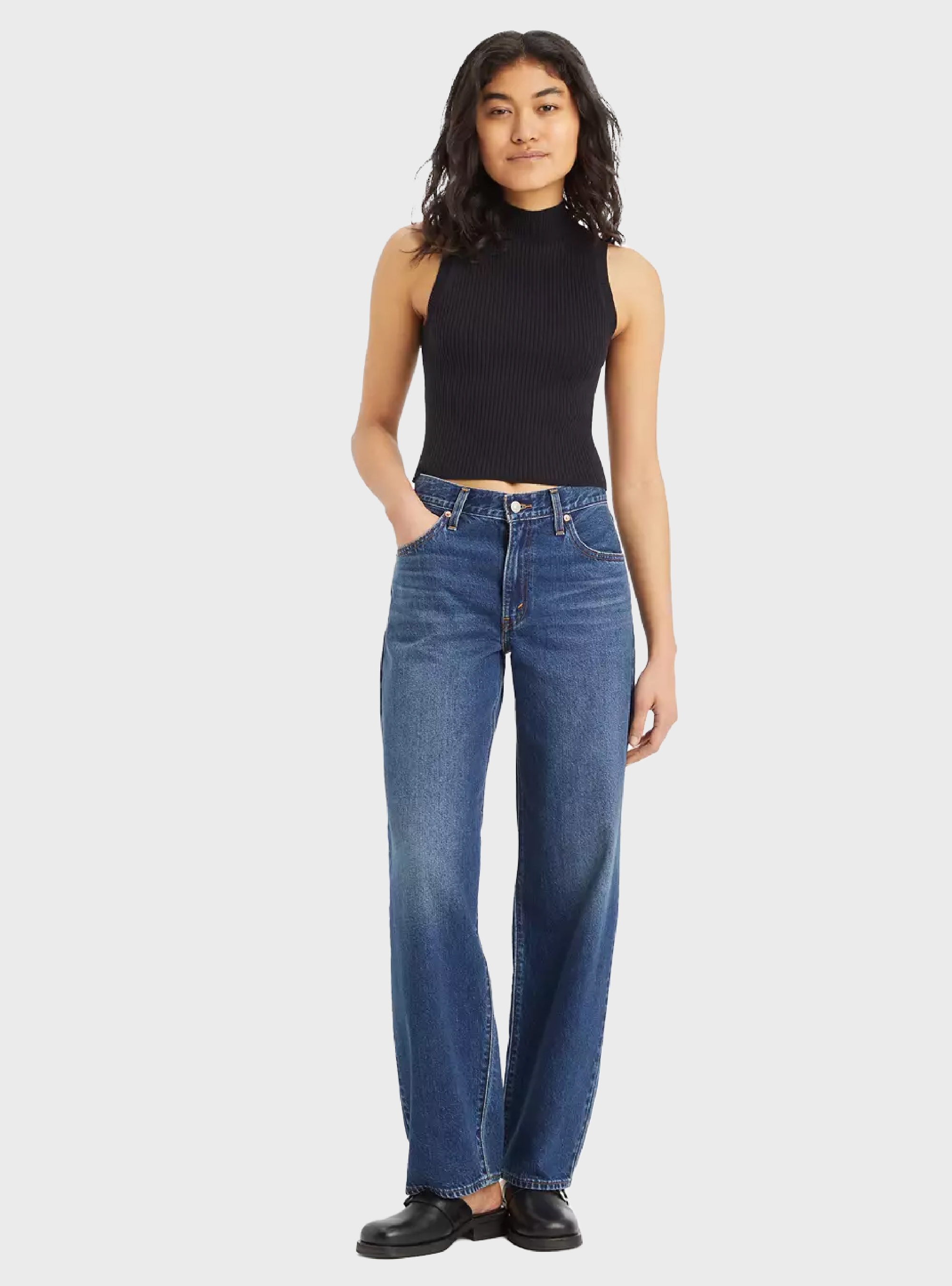 Levi's Baggy Dad Dark Jeans - Stonewashed Denim