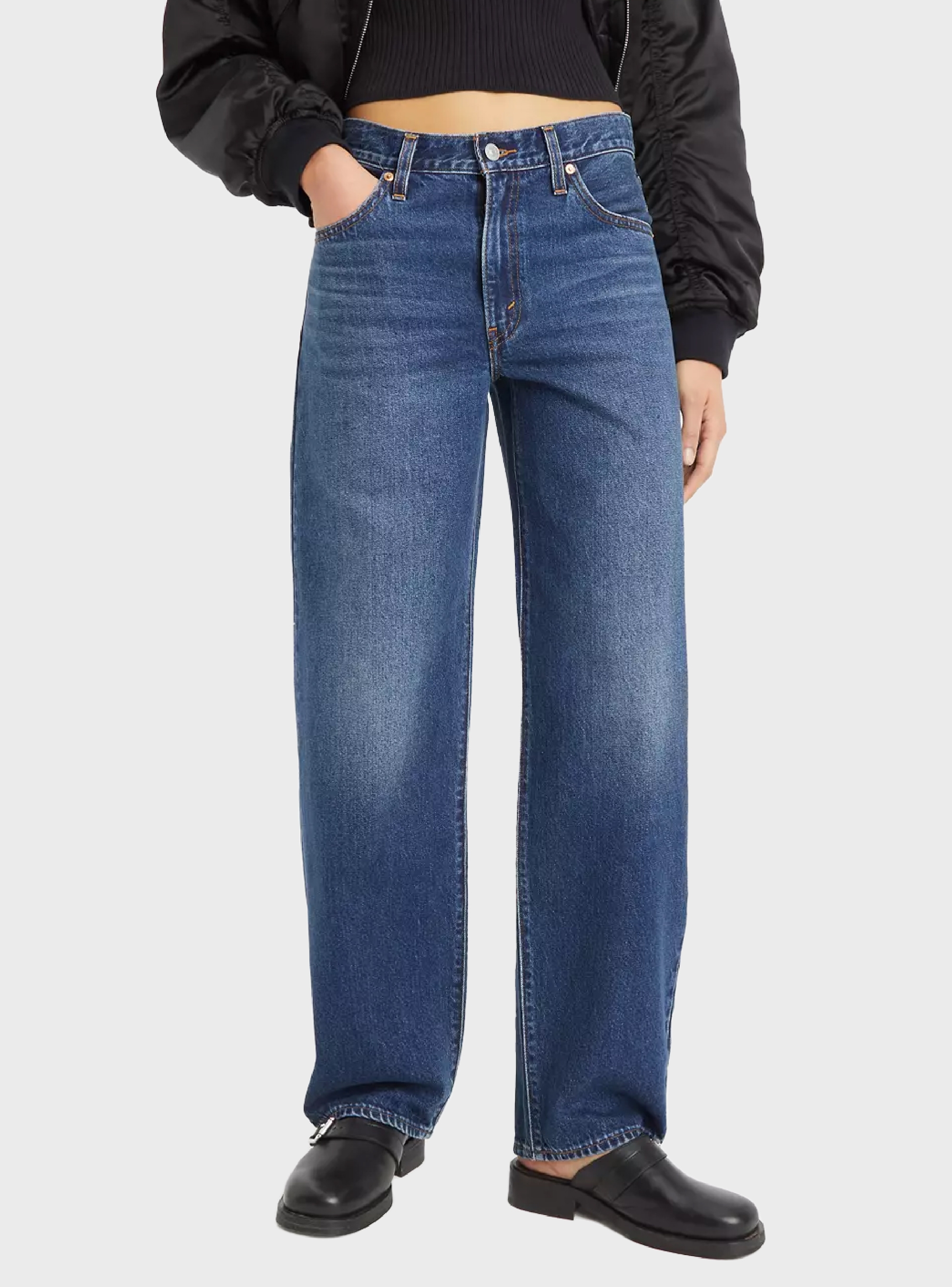 Levi's Baggy Dad Dark Jeans - Stonewashed Denim