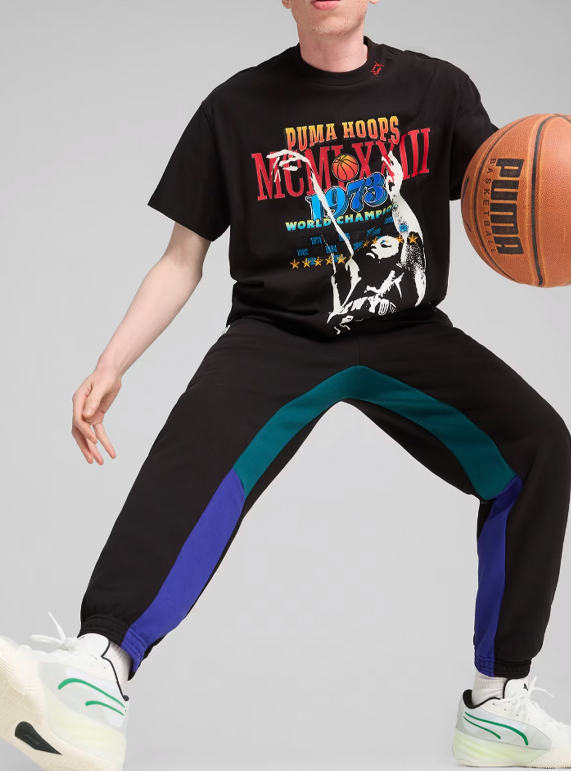 Puma Bandwagon Basketball Sweat Pants - Black