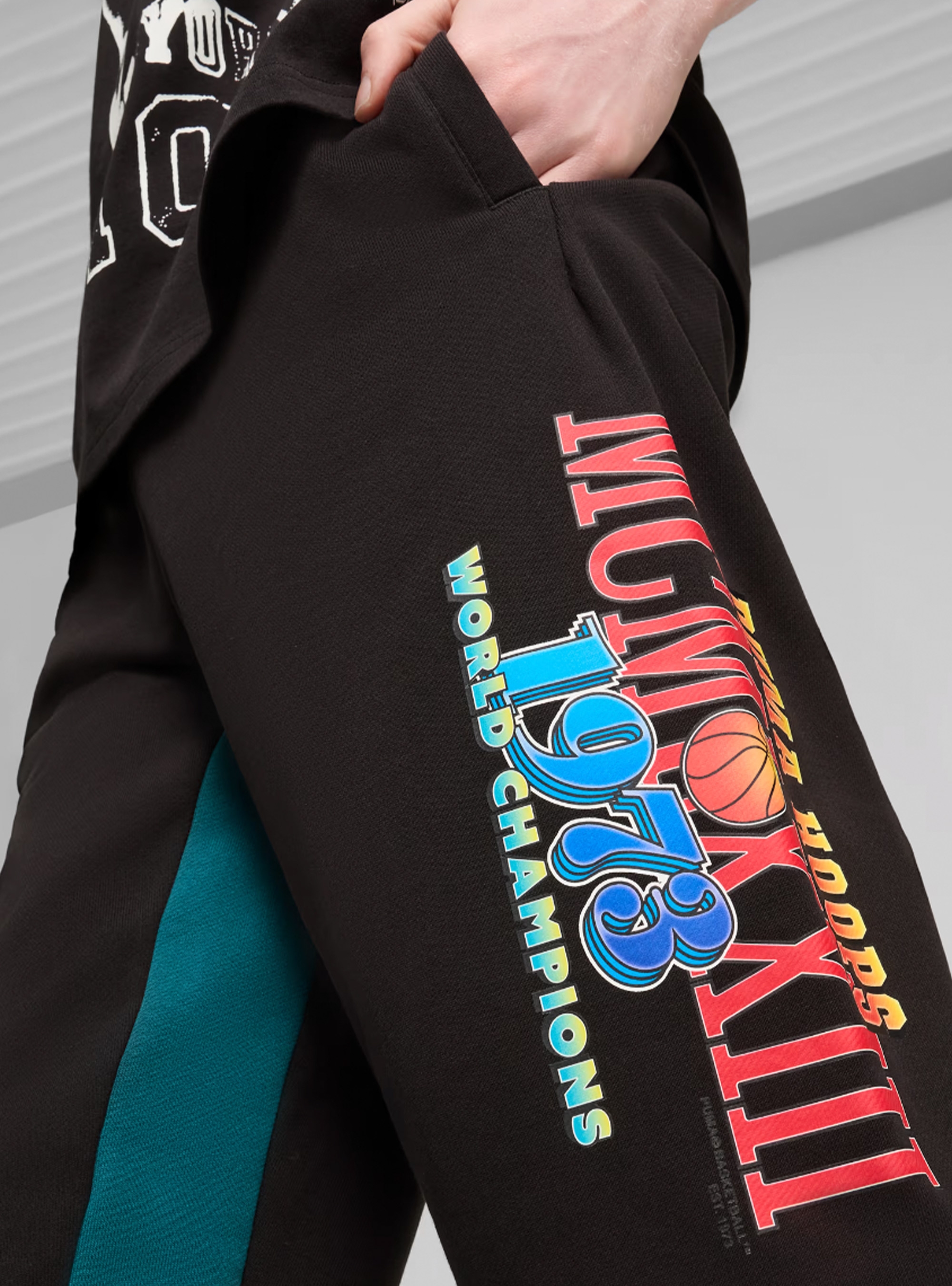 Puma Bandwagon Basketball Sweat Pants - Black