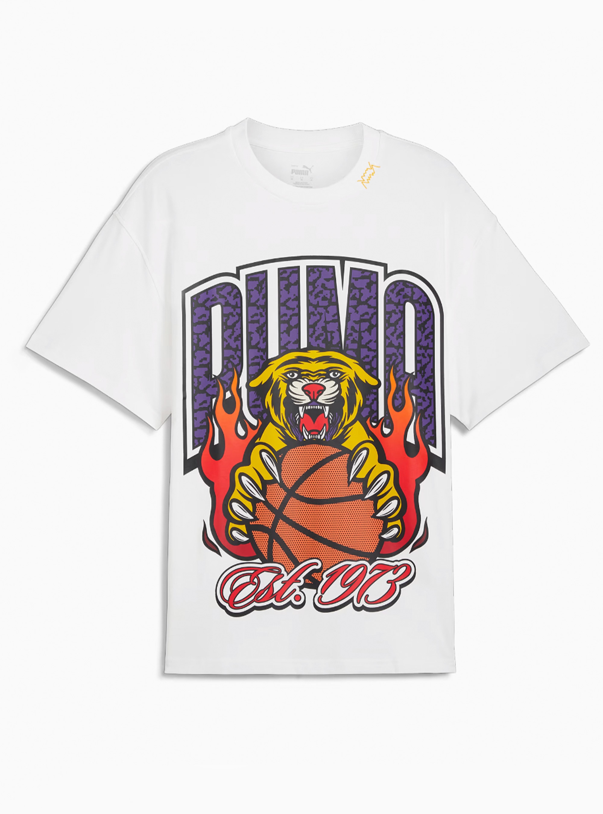 Puma Crowd Craze Basketball Oversized Tee - White