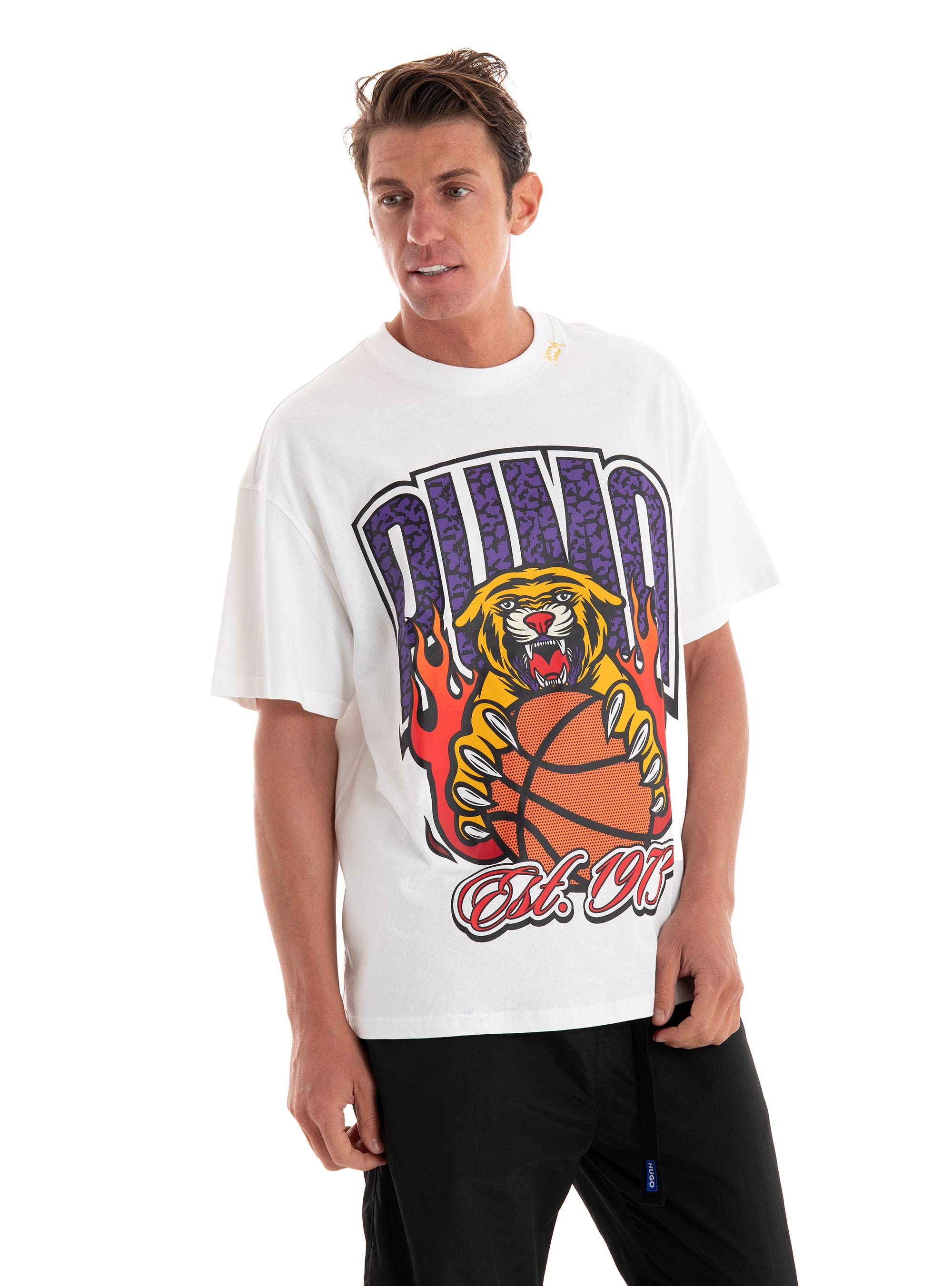 Puma Crowd Craze Basketball Oversized Tee - White