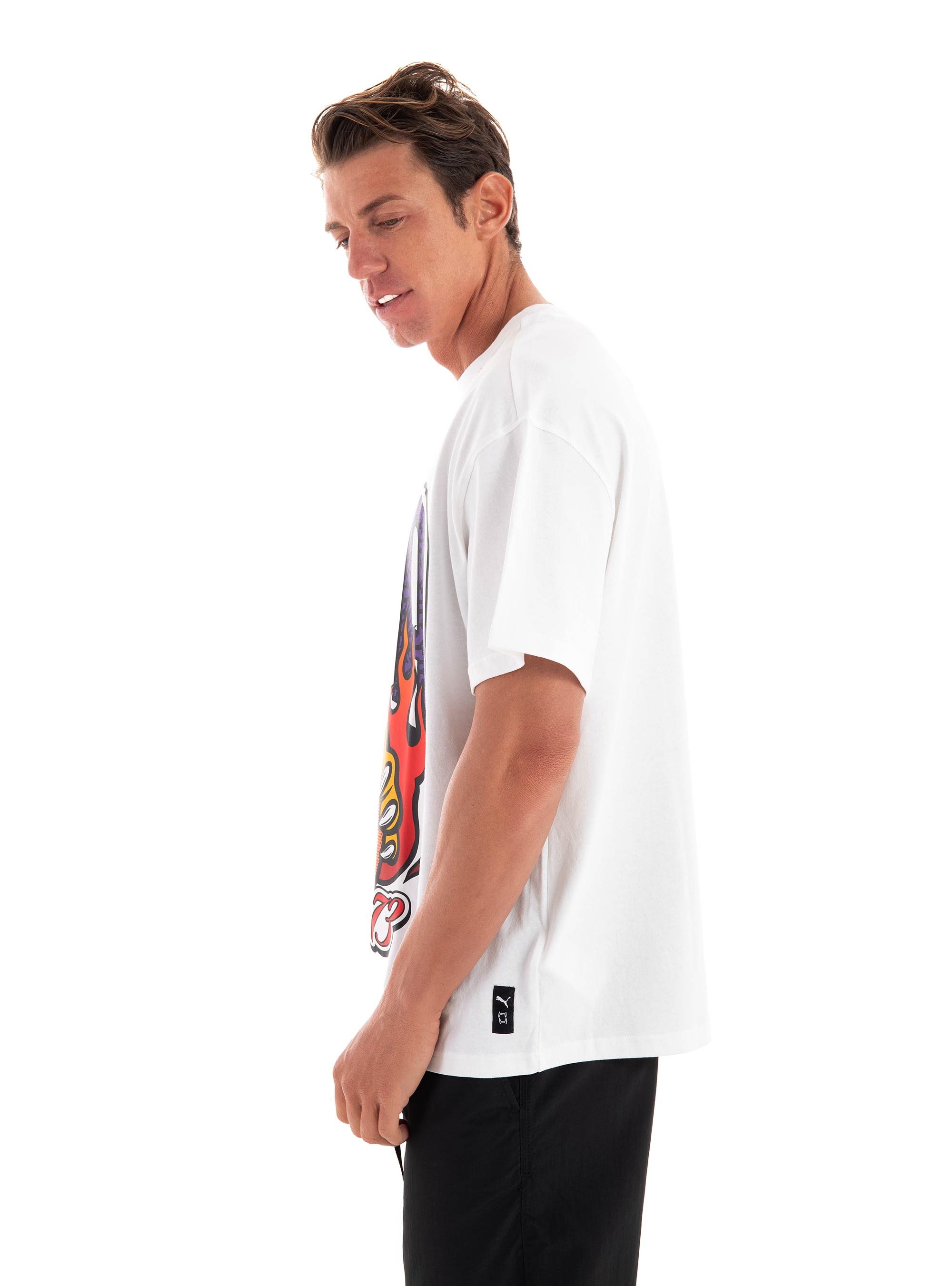 Puma Crowd Craze Basketball Oversized Tee - White