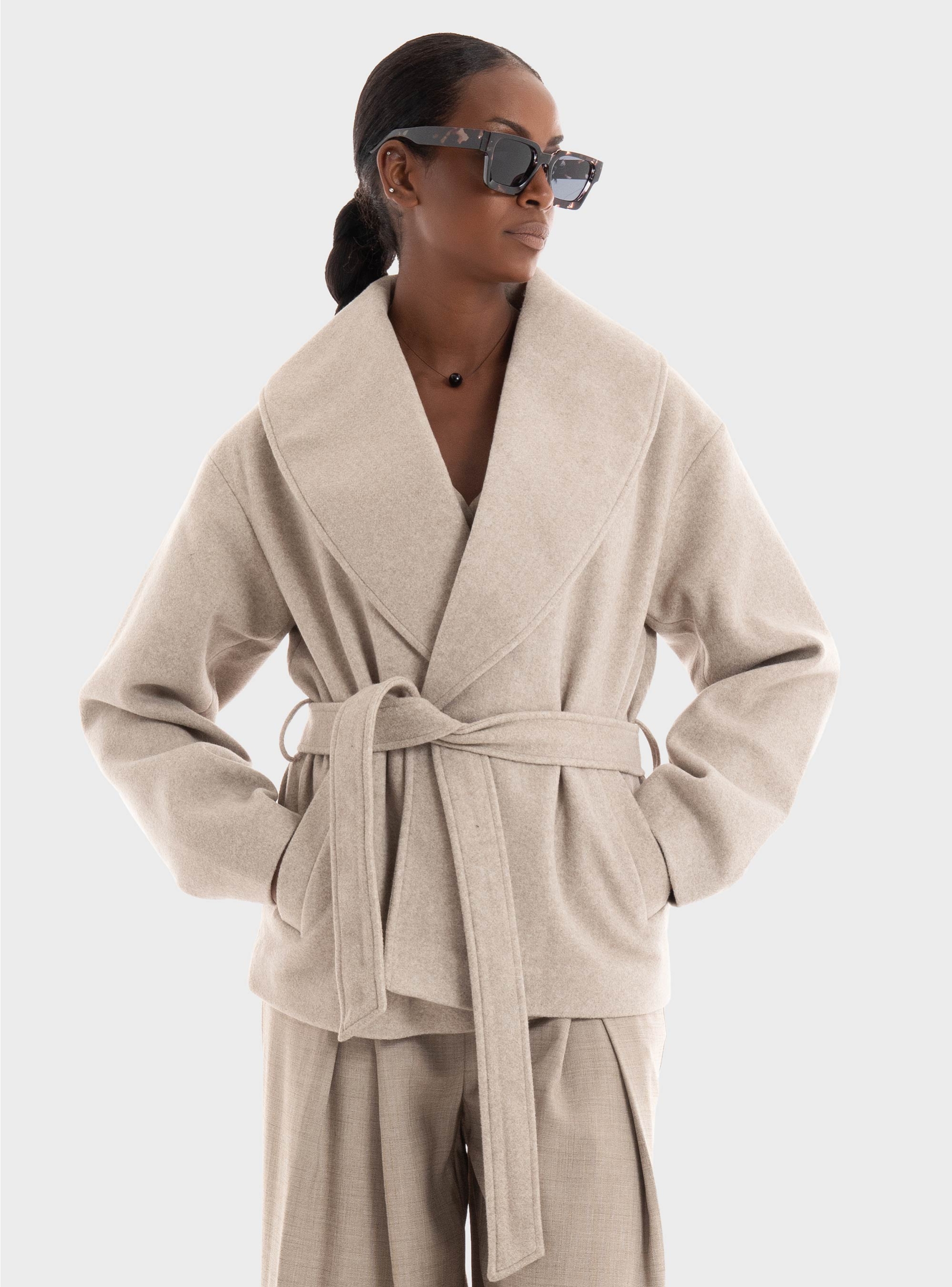 Only Augusta Short Coat - Beige