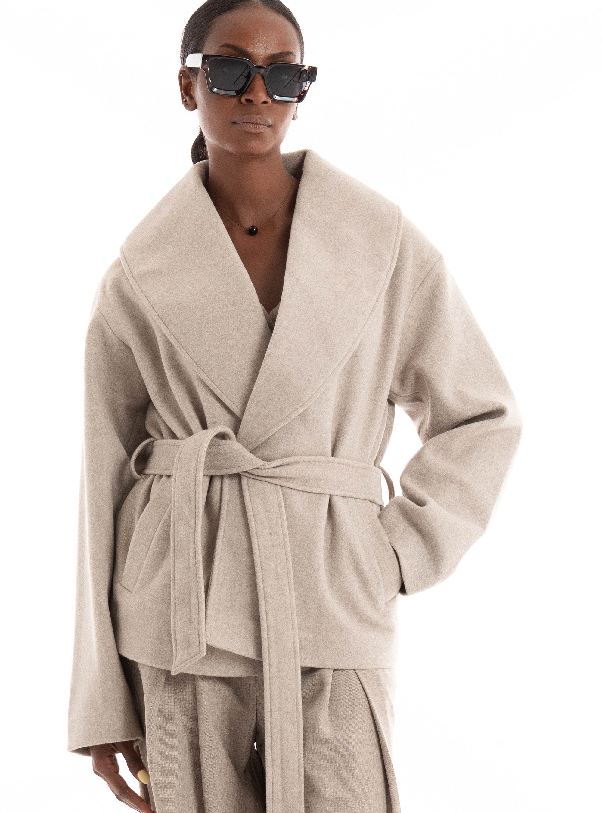 Only Augusta Short Coat - Beige