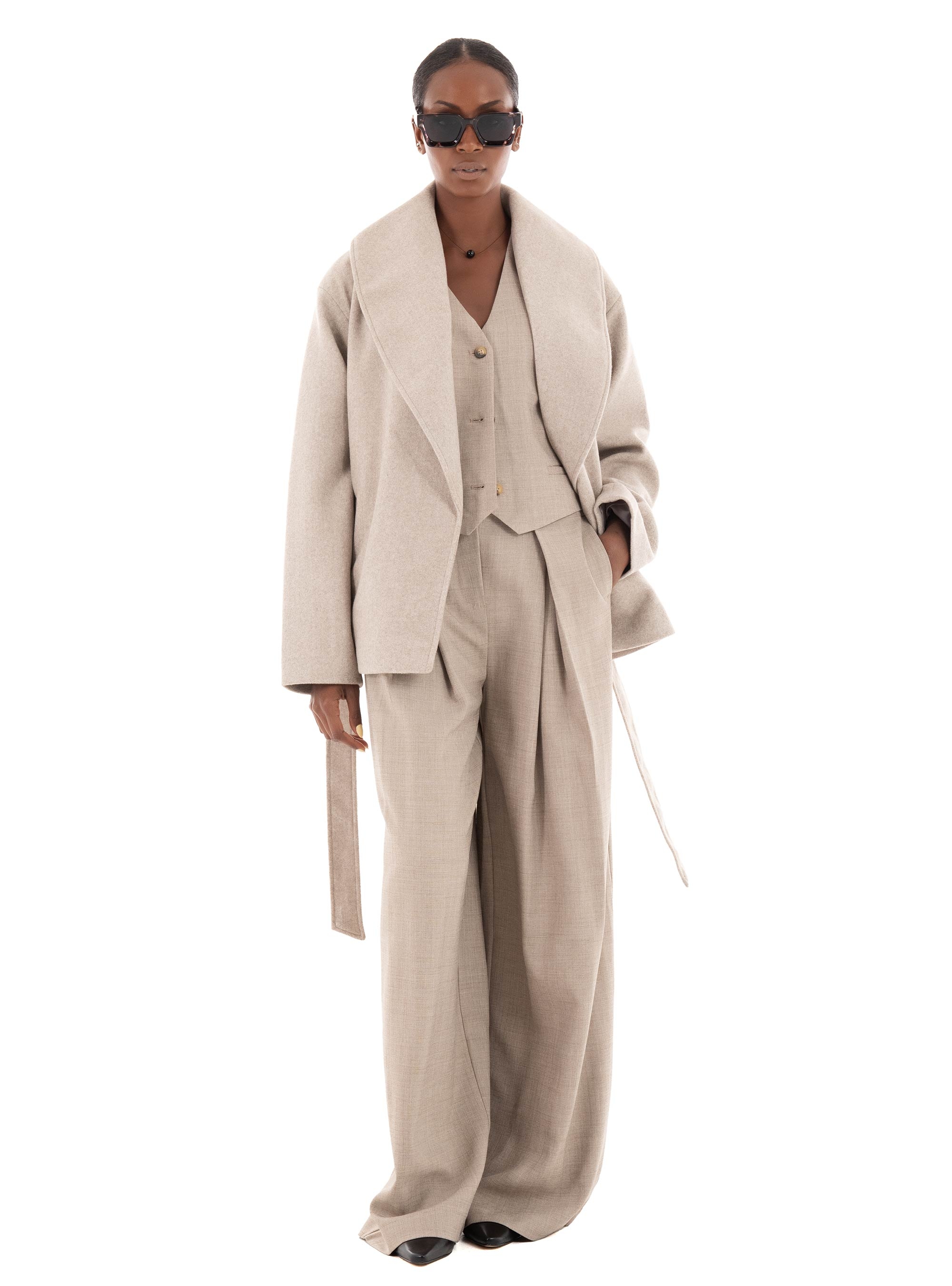 Only Augusta Short Coat - Beige