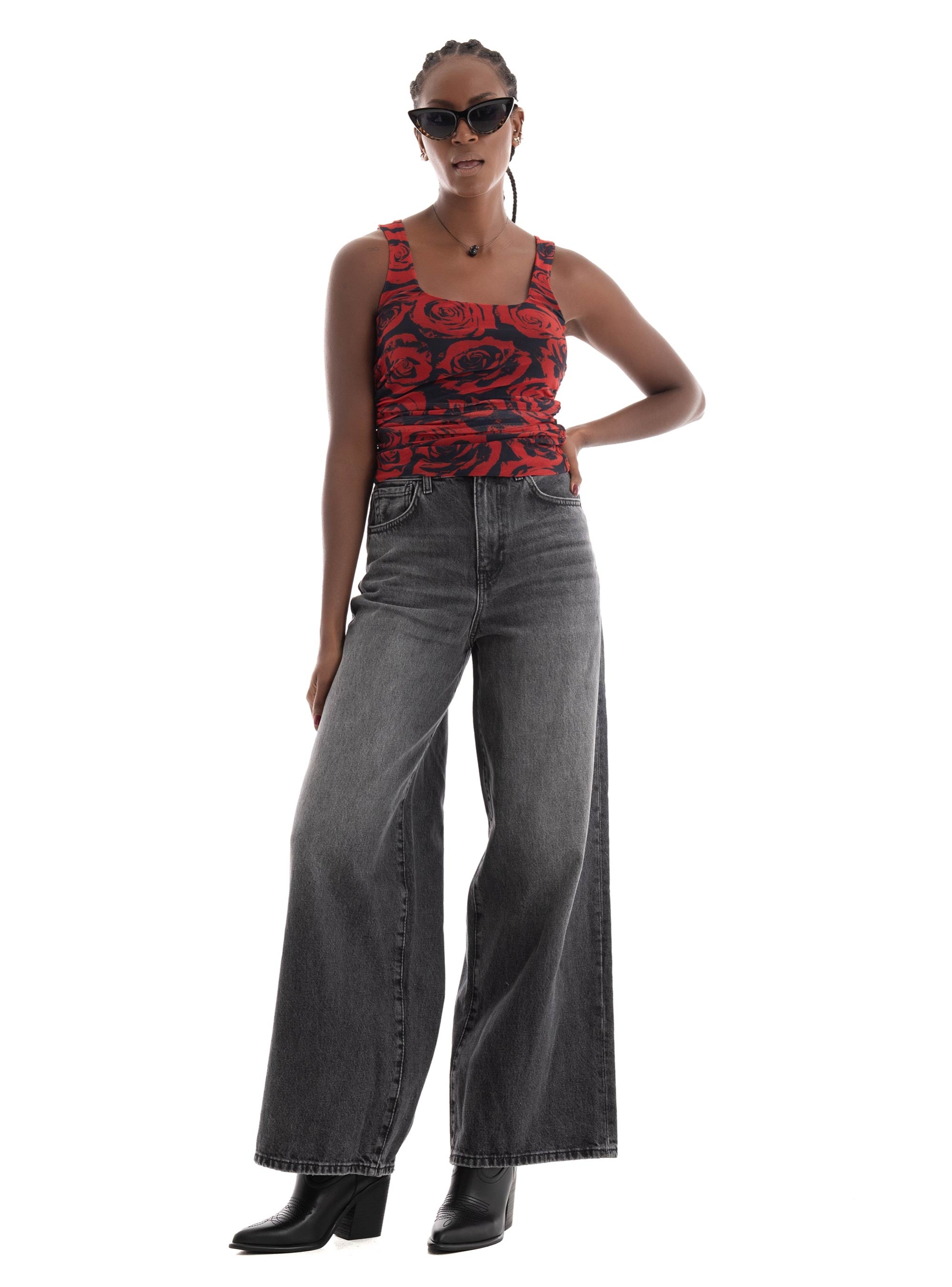 JJXX Rosa Saga Mesh Top - Red