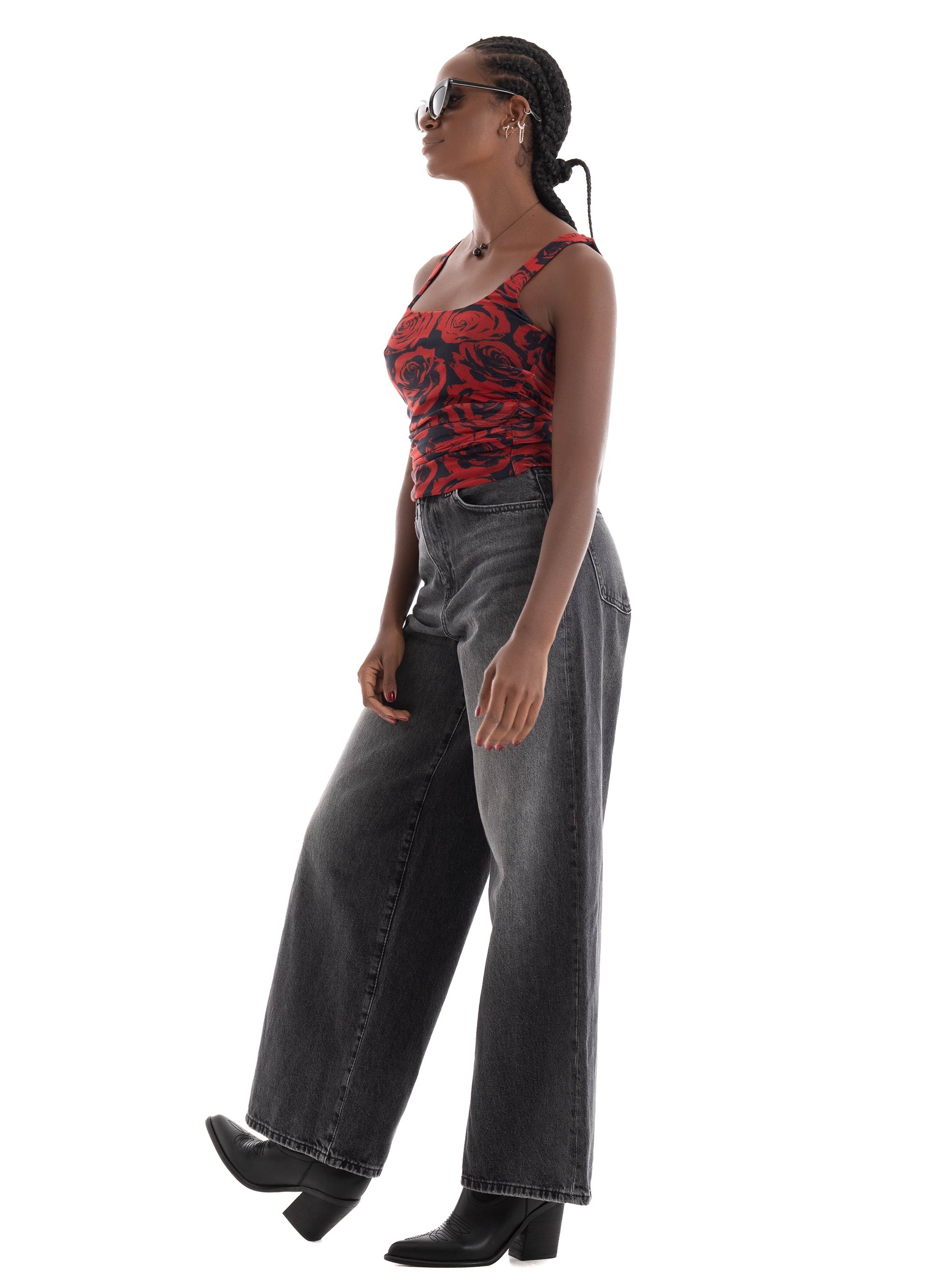 JJXX Rosa Saga Mesh Top - Red