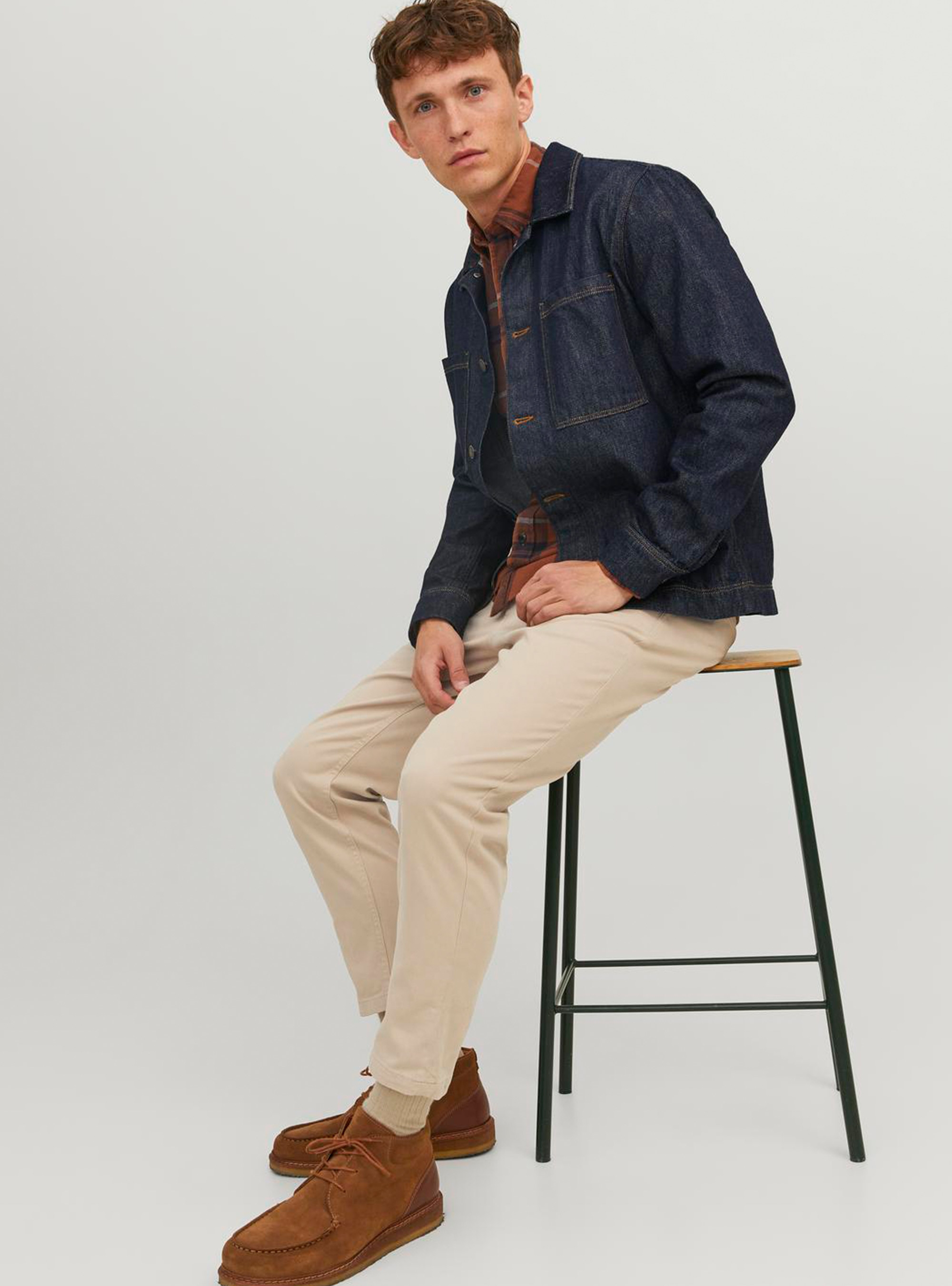 Jack & Jones Ace Harlow Tapered Fit Chinos - Beige