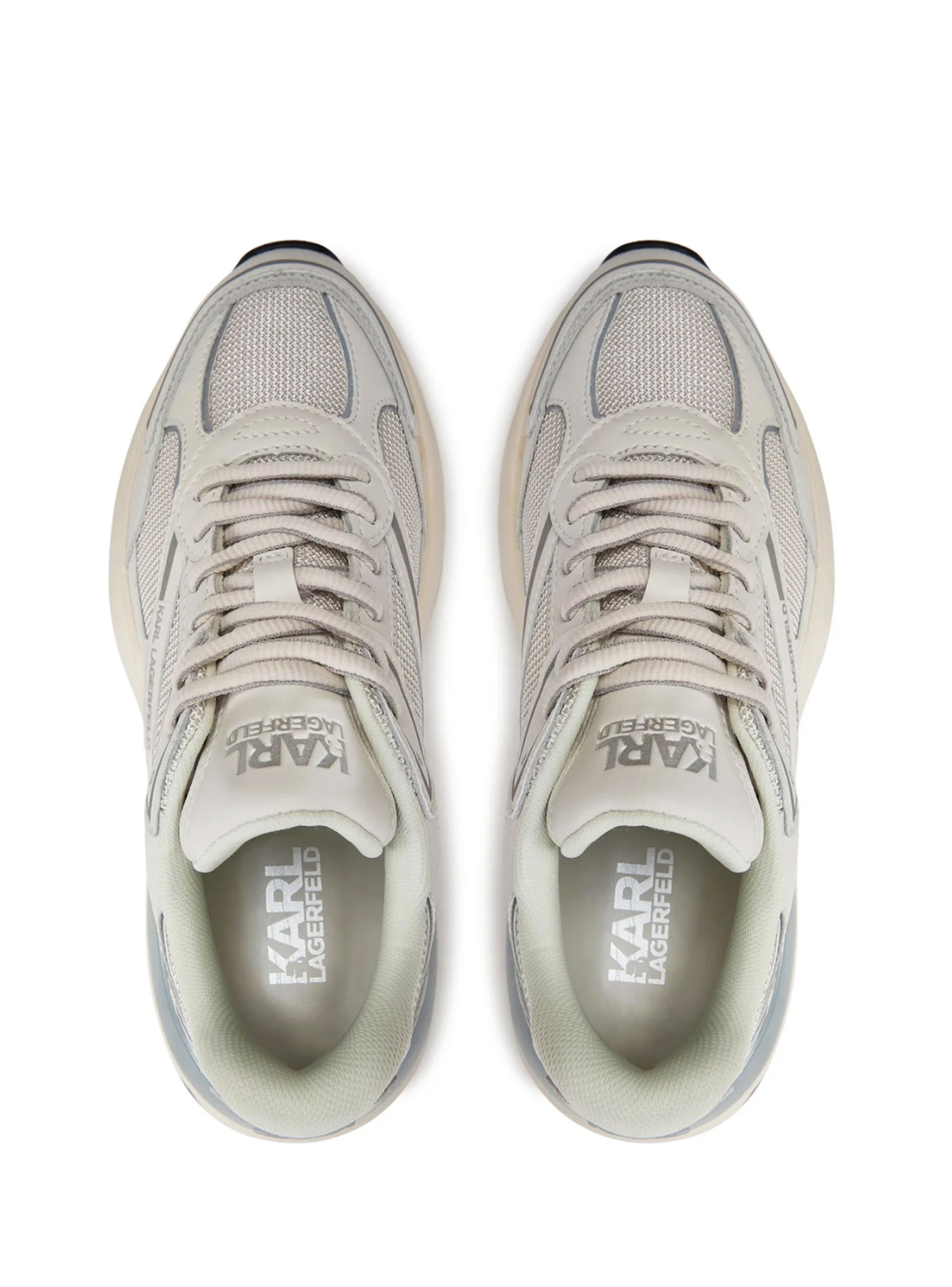 Karl Lagerfeld Lo Lace Runners - Tartan Black & White