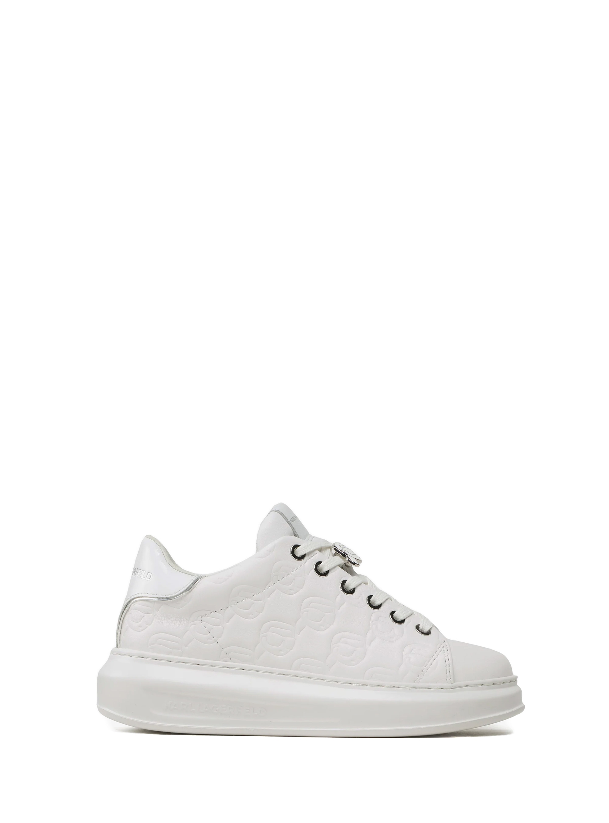 Karl Lagerfeld Kc Emboss Lo Lace Sneakers - White