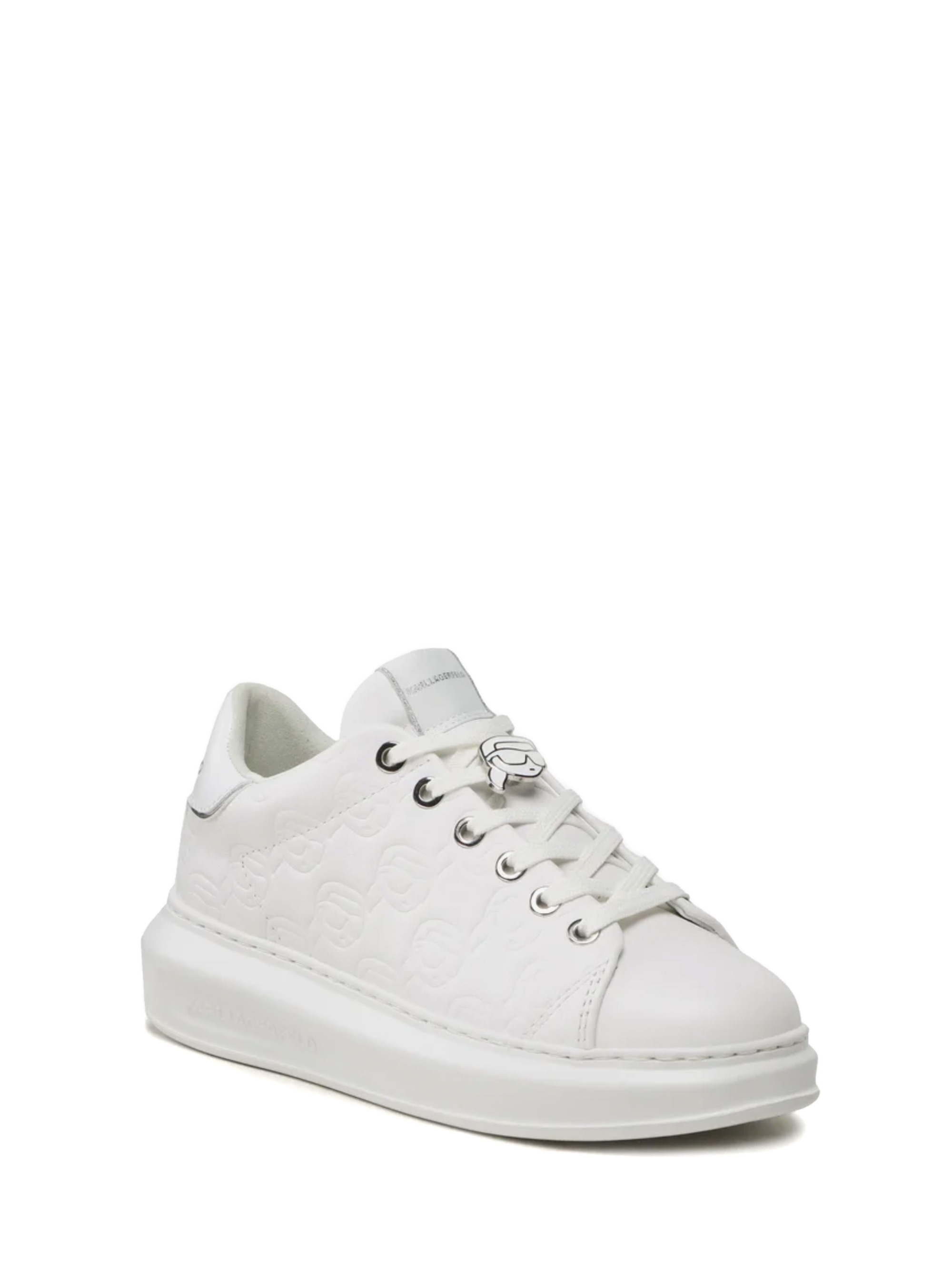 Karl Lagerfeld Kc Emboss Lo Lace Sneakers - White