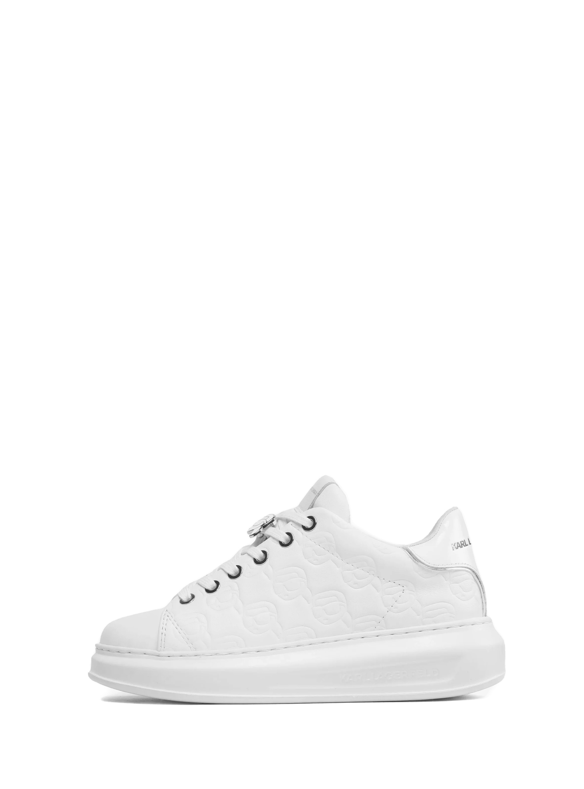 Karl Lagerfeld Kc Emboss Lo Lace Sneakers - White