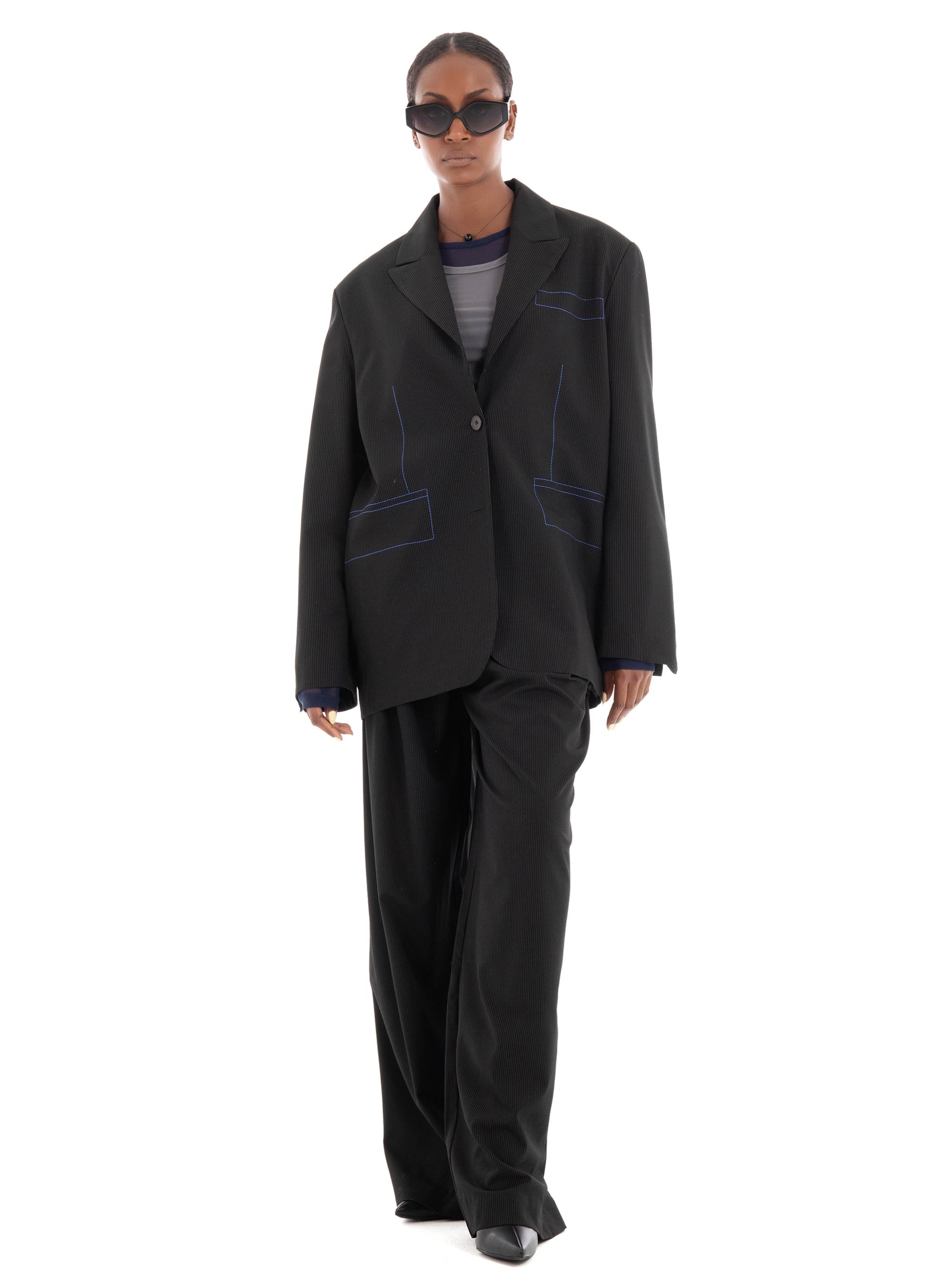 Black & Black Pants - Black