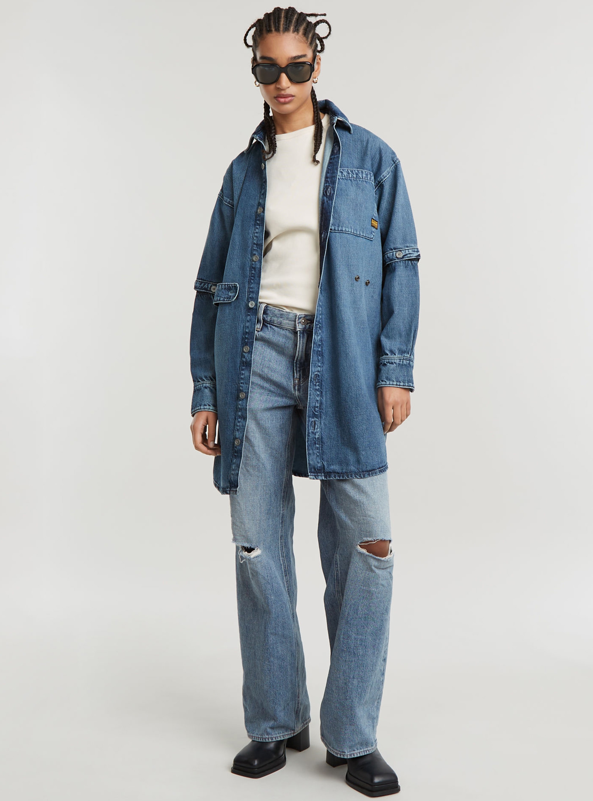 G-Star Judee Low Waist Loose Jeans - Medium Aged Denim