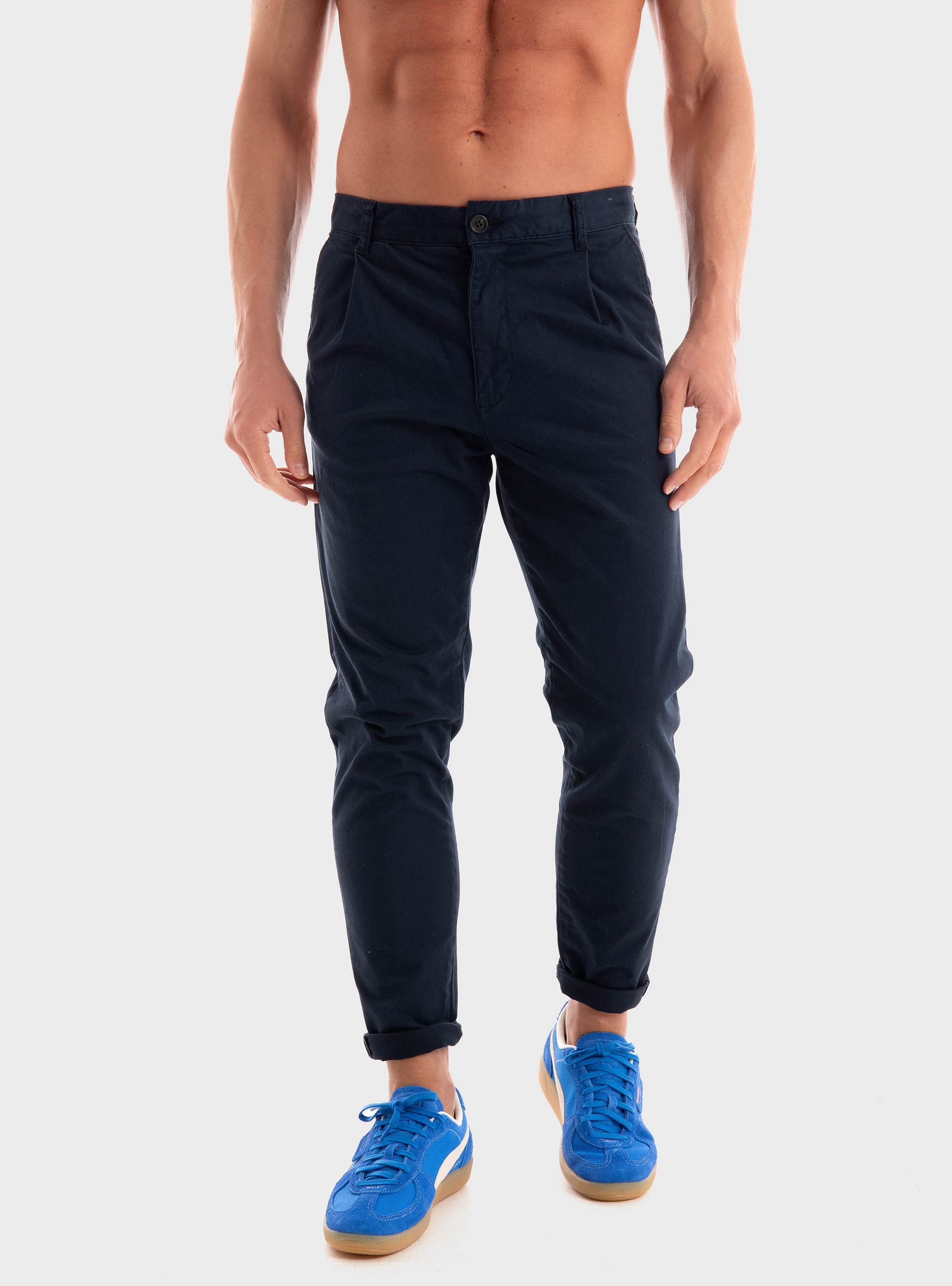 Selected 172-Slim Tapered Ron Pleated Pants - Dark Blue