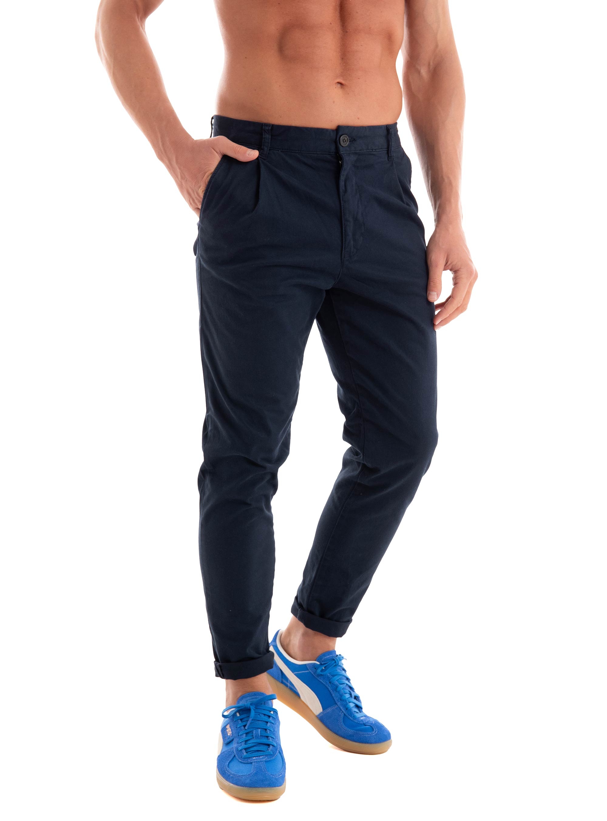 Selected 172-Slim Tapered Ron Pleated Pants - Dark Blue