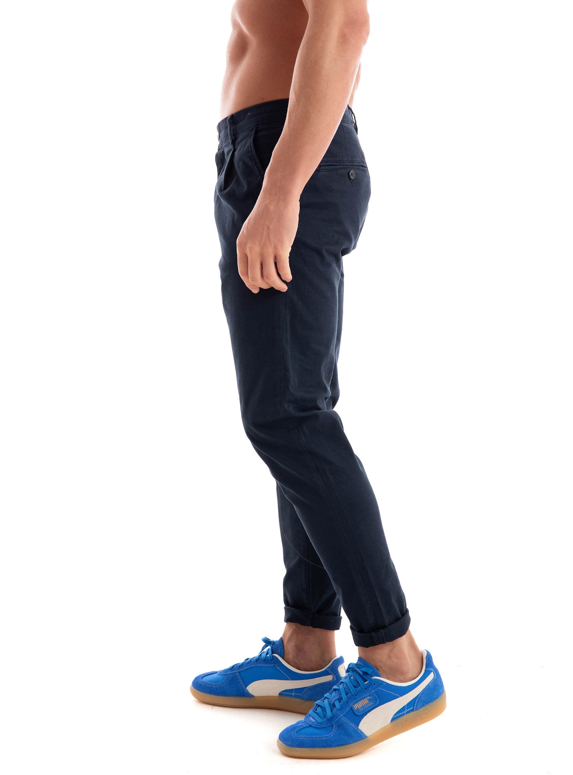 Selected 172-Slim Tapered Ron Pleated Pants - Dark Blue