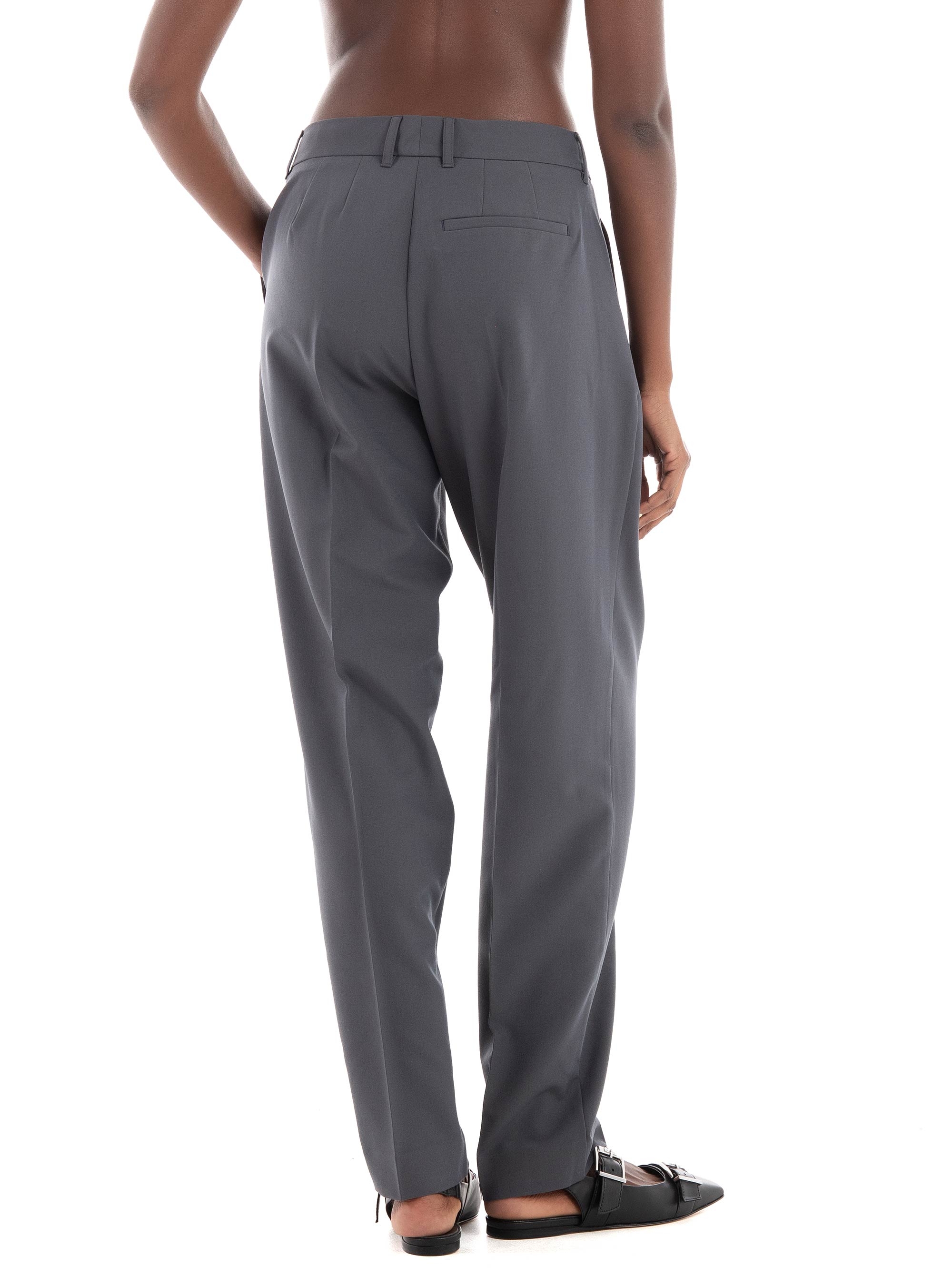 JJXX Ana Mary Relaxed Taperd Mid Waist Pants - Dark Grey