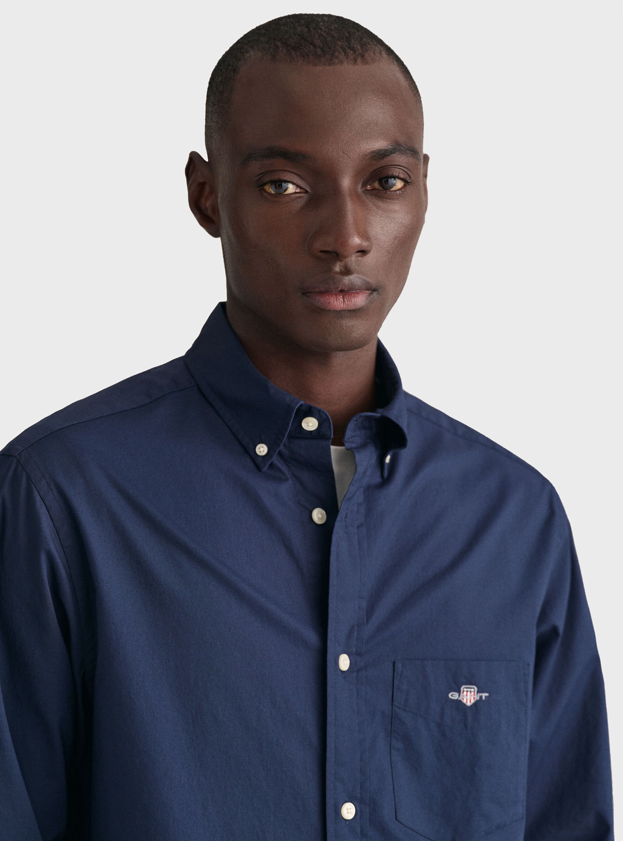 Gant Regular Fit Poplin Shirt - Navy