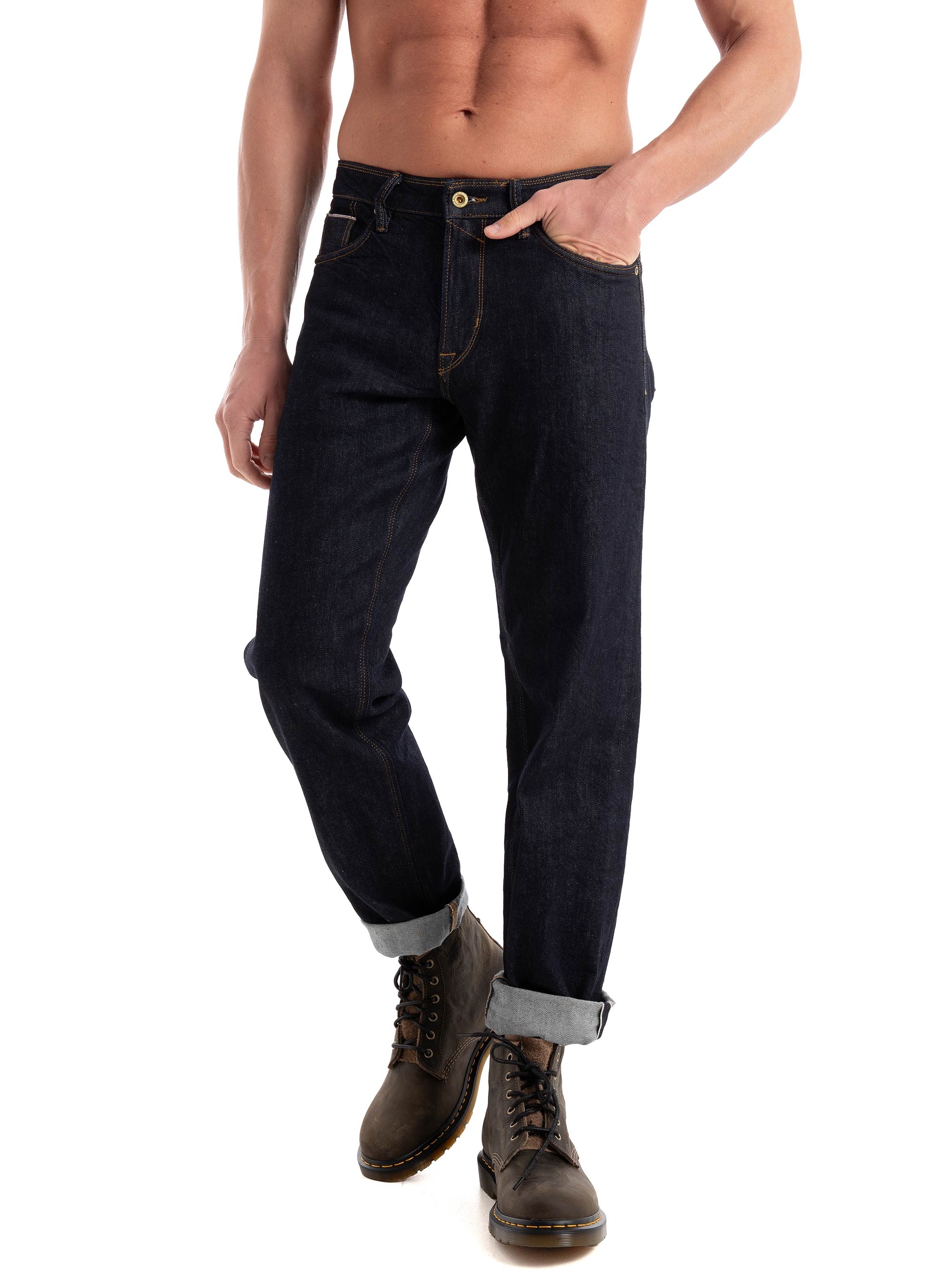 Gabba Max Loom Loose Fit Jeans - Unwashed Denim