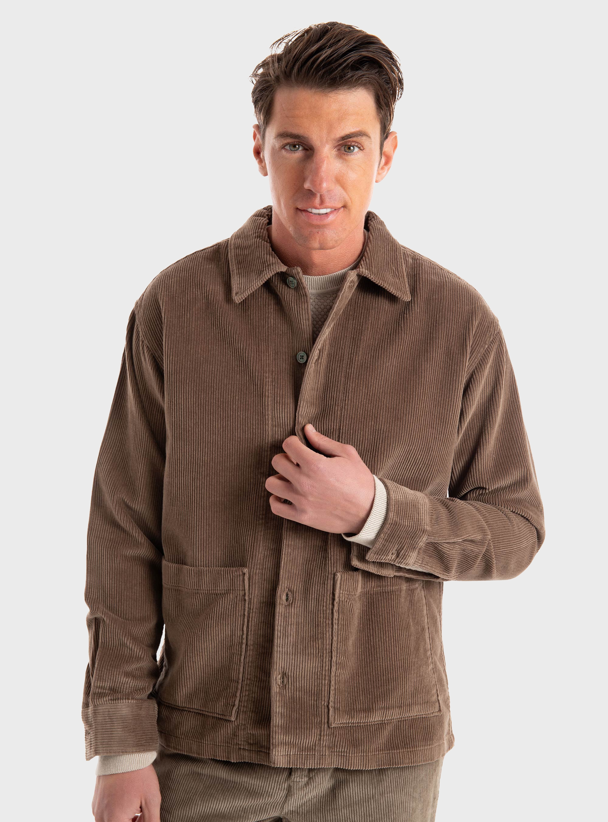 Jack & Jones Premium Preston Corduroy Overshirt - Brown