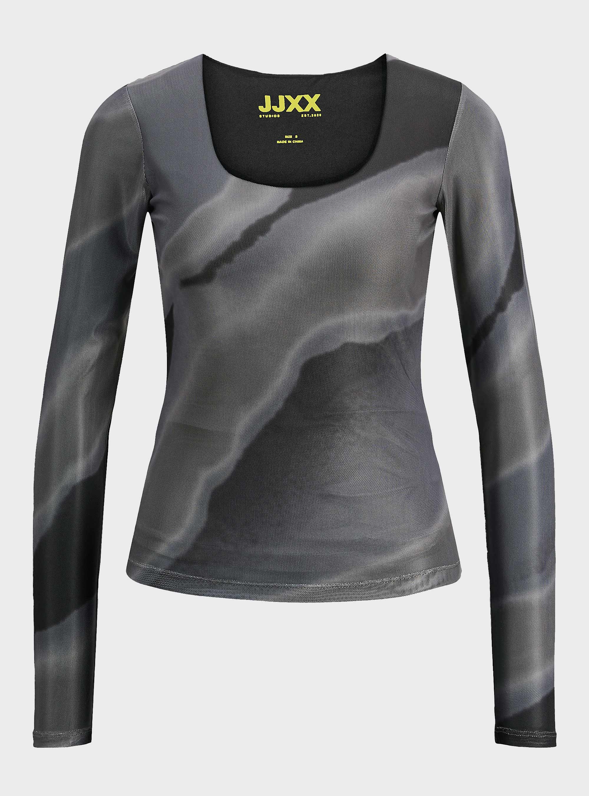 JJXX Rosa Saga Mesh Top - Grey