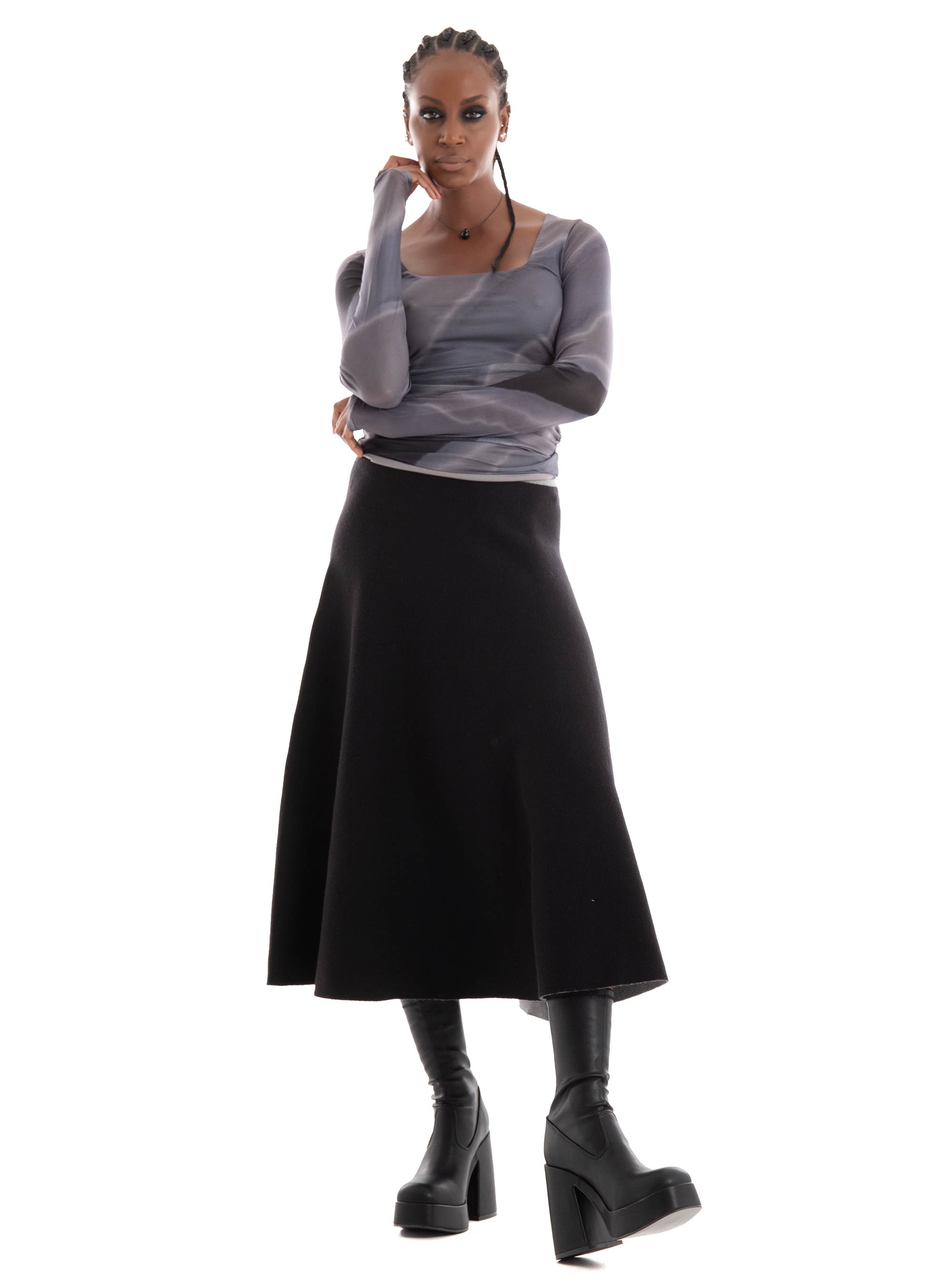 JJXX Rosa Saga Mesh Top - Grey