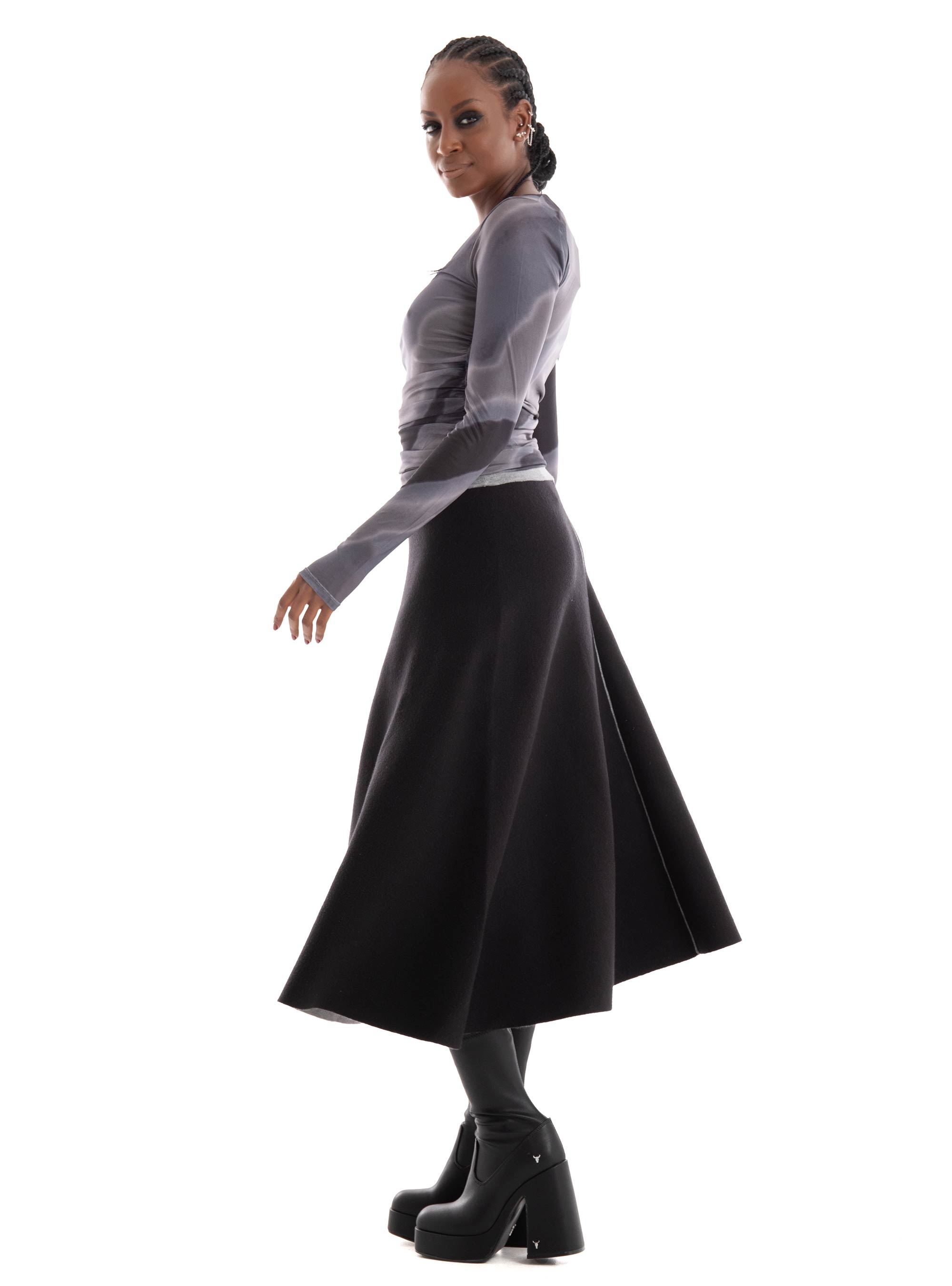 JJXX Rosa Saga Mesh Top - Grey