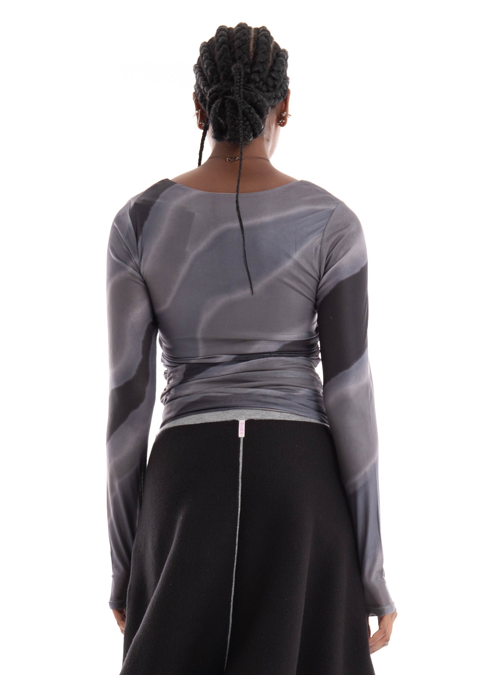 JJXX Rosa Saga Mesh Top - Grey